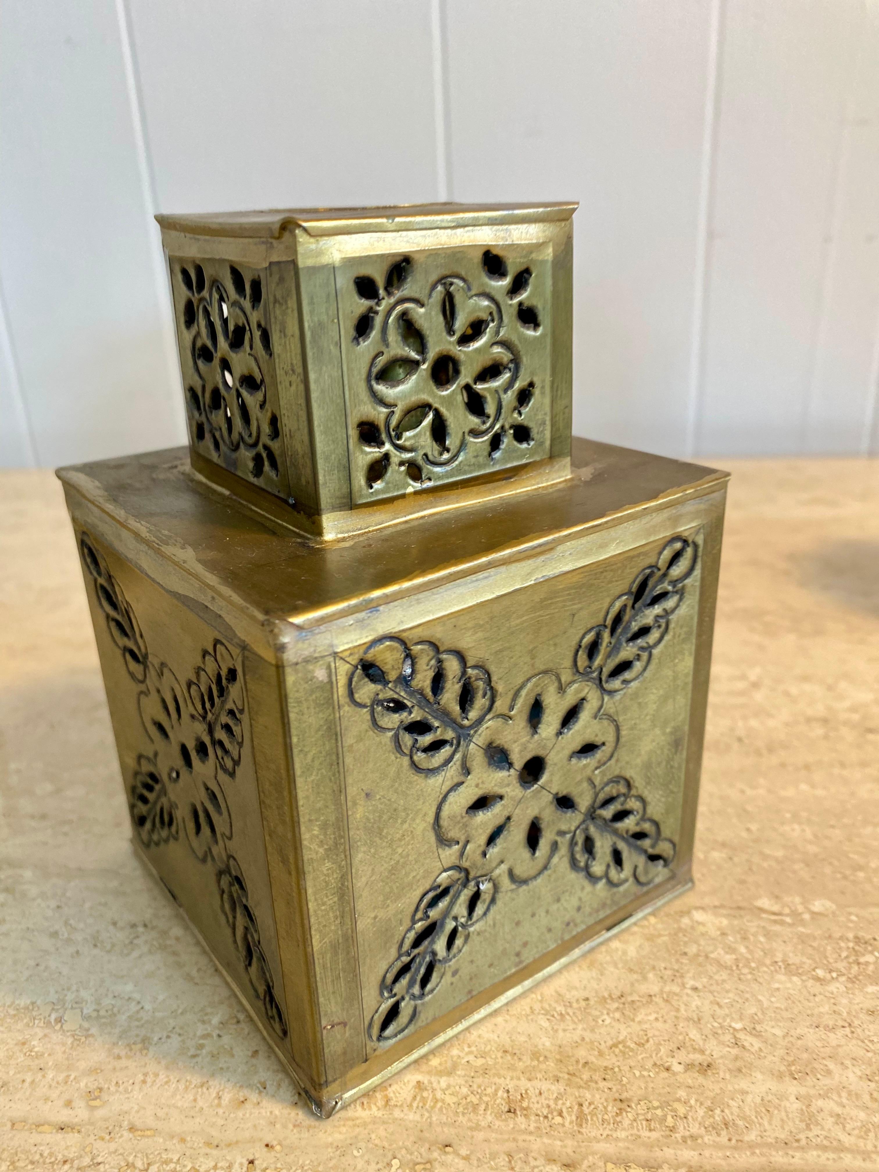 Mid-Century Modern Set of 4 Gene Byron Mexican Brutalist Brass Candleholders, Circa 1960s