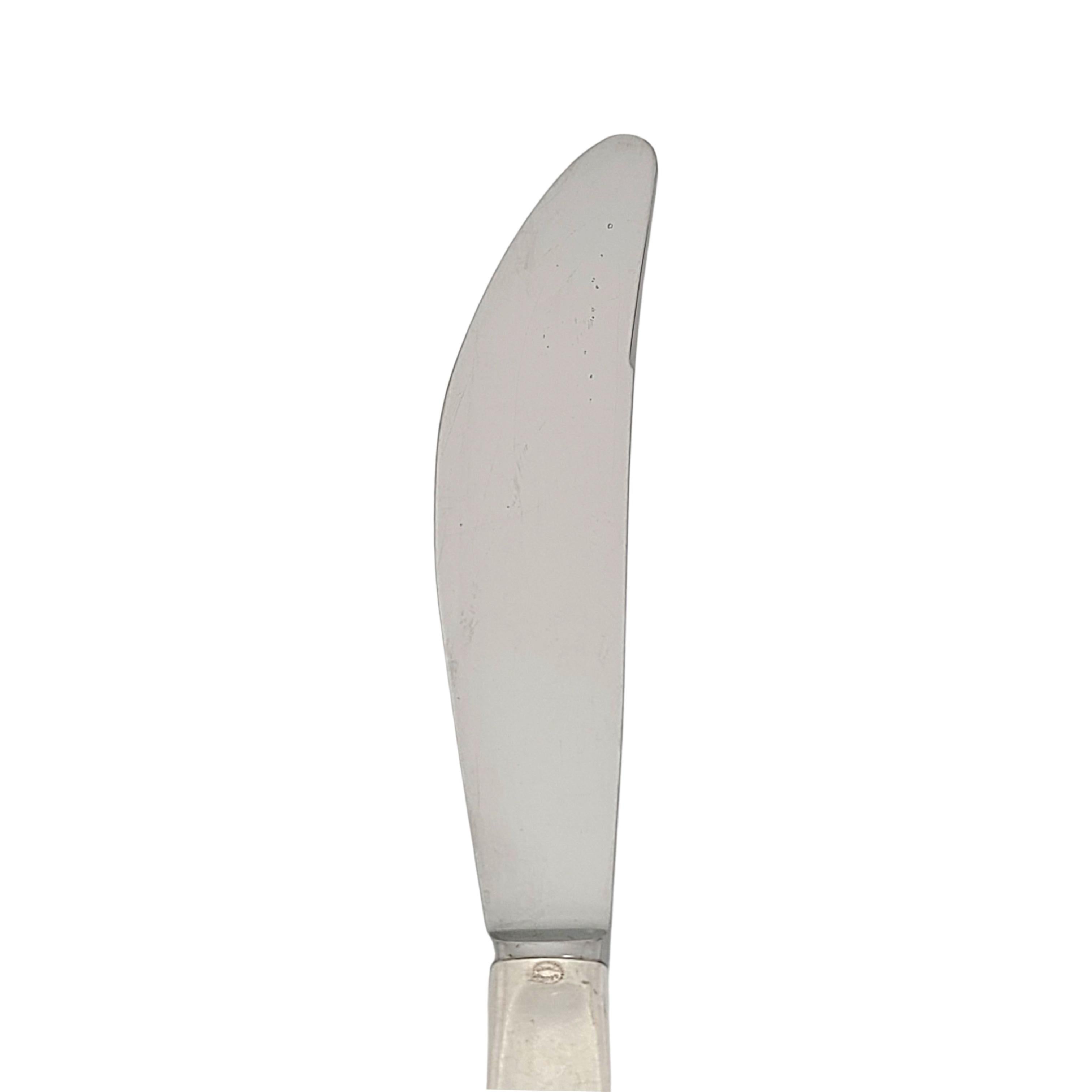 Set of 4 Georg Jensen Denmark Sterling Silver Cypress Dinner Knives 2