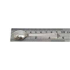 Set of 4 Georg Jensen Pyramid Sterling Silver Mocha Spoons #24540