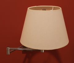 Juego de 4 apliques George Hansen de brazo articulado en placa de níquel pulido para Hinson