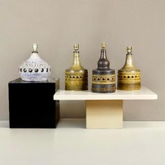 Set of 4 Georges Pelletier ceramic table lamps, made in France, 1960s