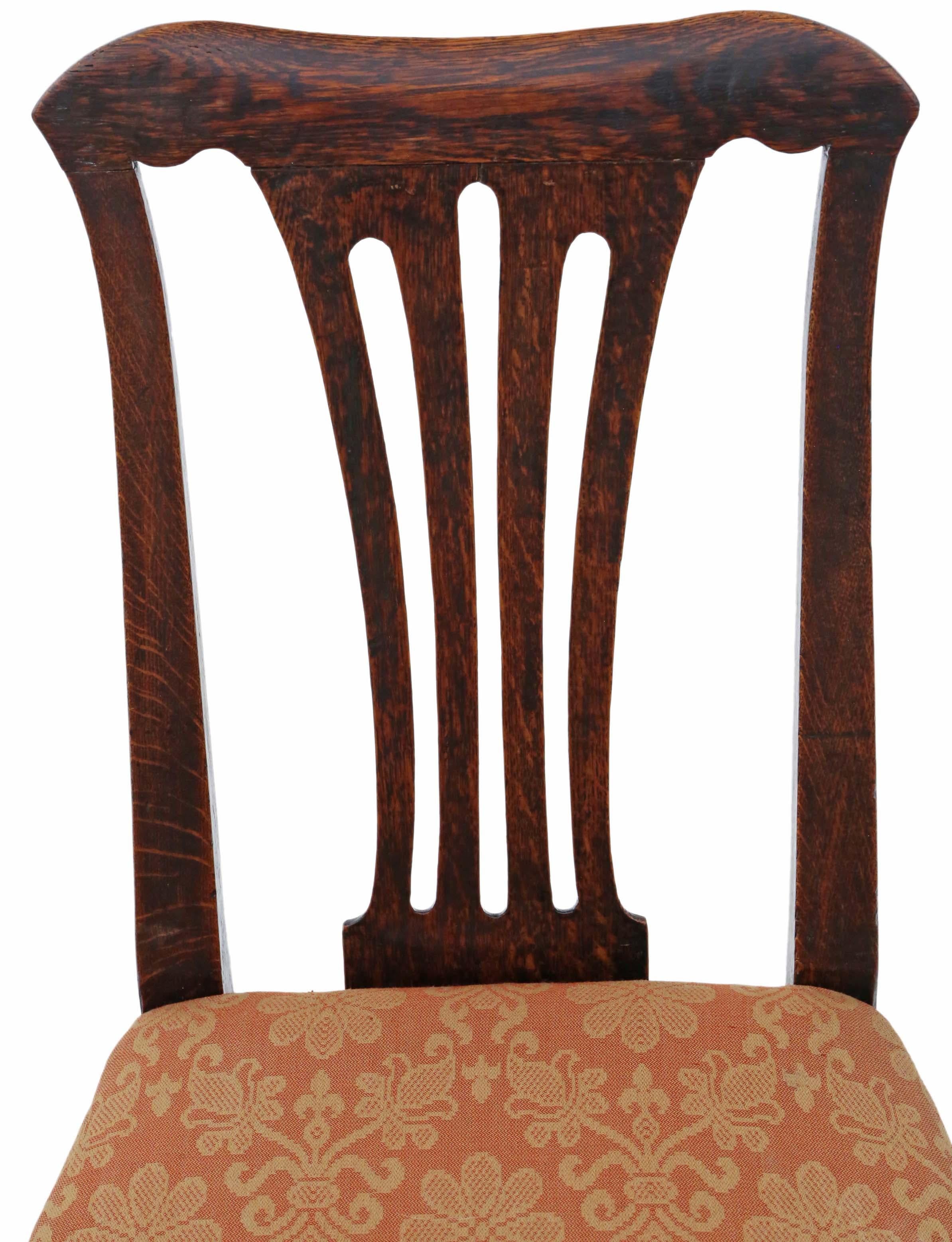 set of 4 oak dining chairs