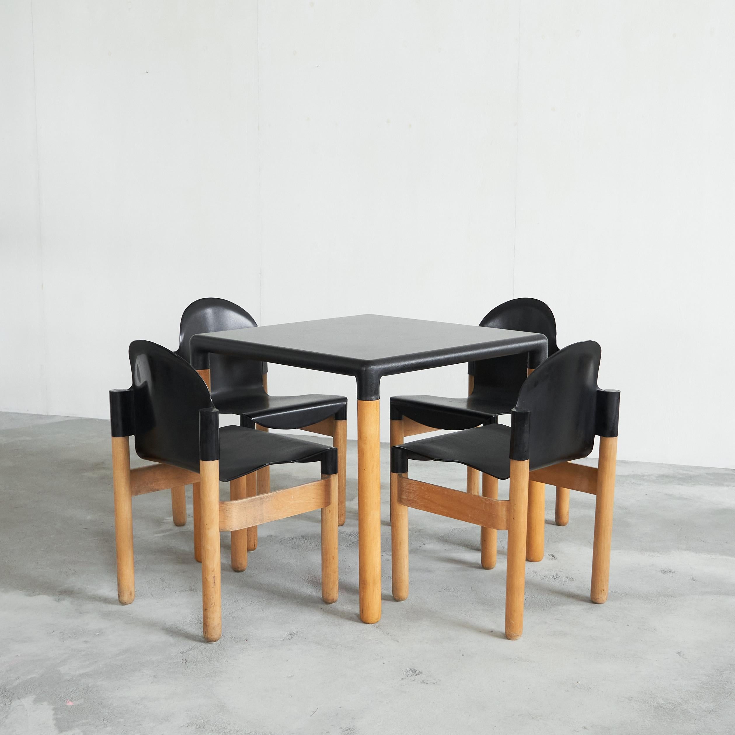 Set di 4 sedie 'Flex 2000' di Gerd Lange in Beeche e plastica per Thonet 1973 in vendita 3