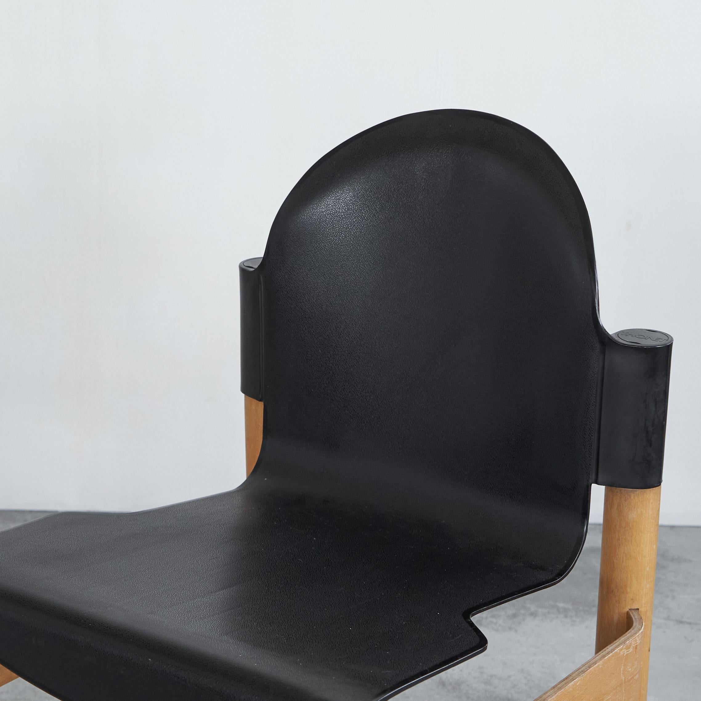 Europeo Set di 4 sedie 'Flex 2000' di Gerd Lange in Beeche e plastica per Thonet 1973 in vendita