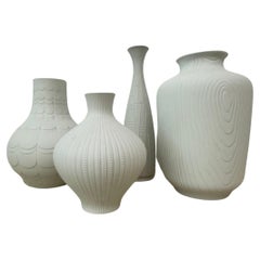 Set of 4 German Bisque vases , 1970s