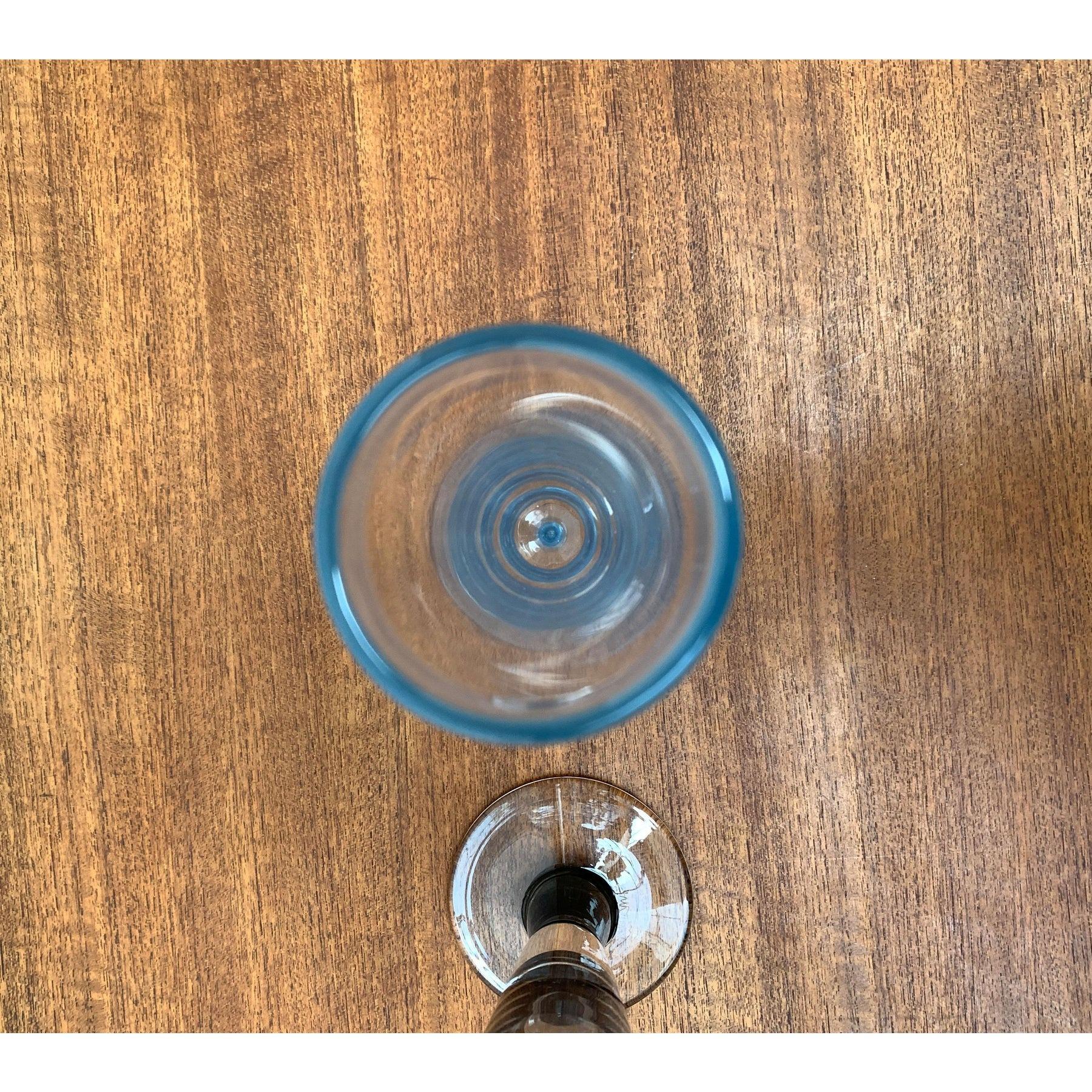 20ième siècle Ensemble de 4 verres à champagne allemands par Regina Kaufmann pour Glashagen Hütte en vente