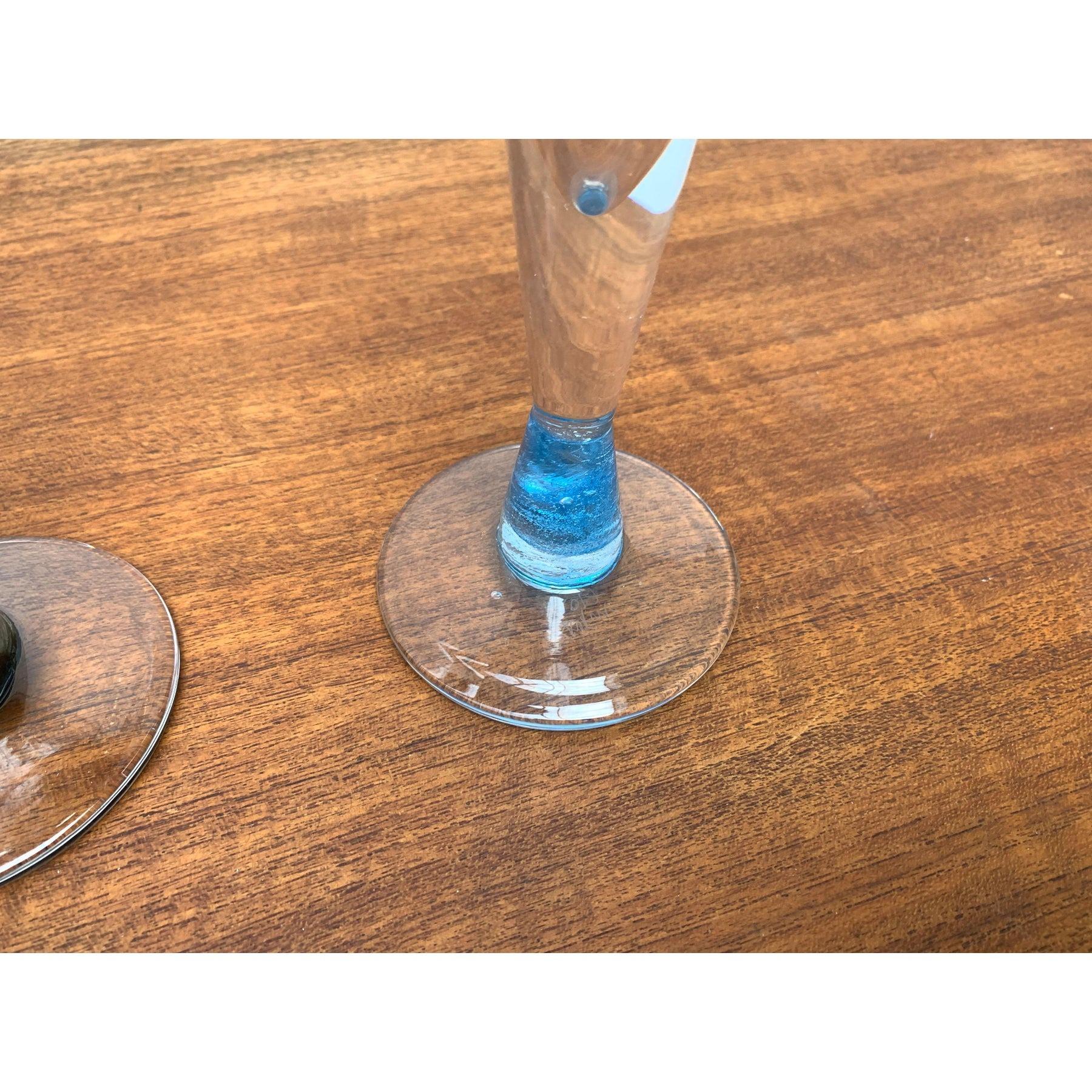 Ensemble de 4 verres à champagne allemands par Regina Kaufmann pour Glashagen Hütte en vente 2
