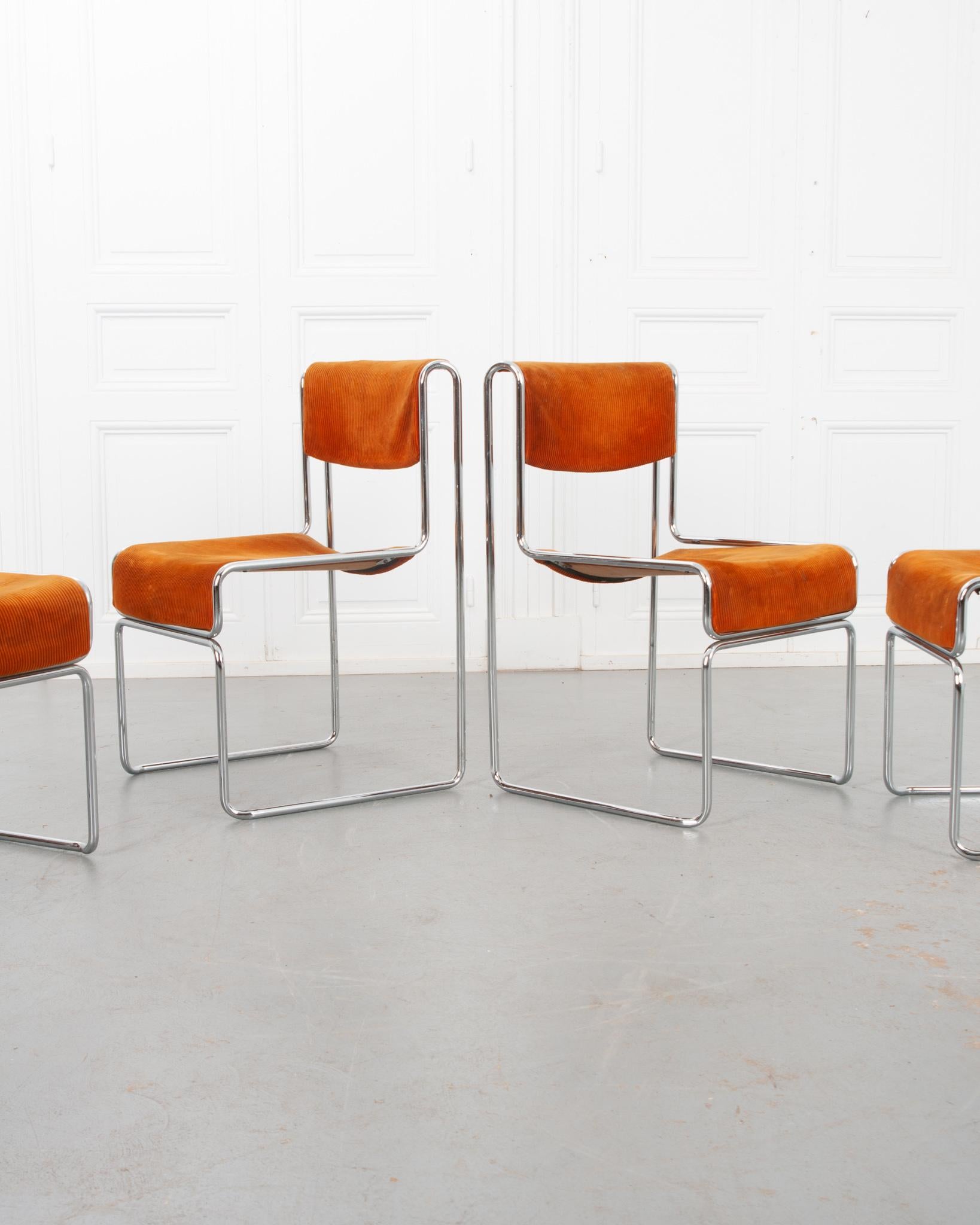 Set of 4 German Mid-Century Modern Dining Chairs 3