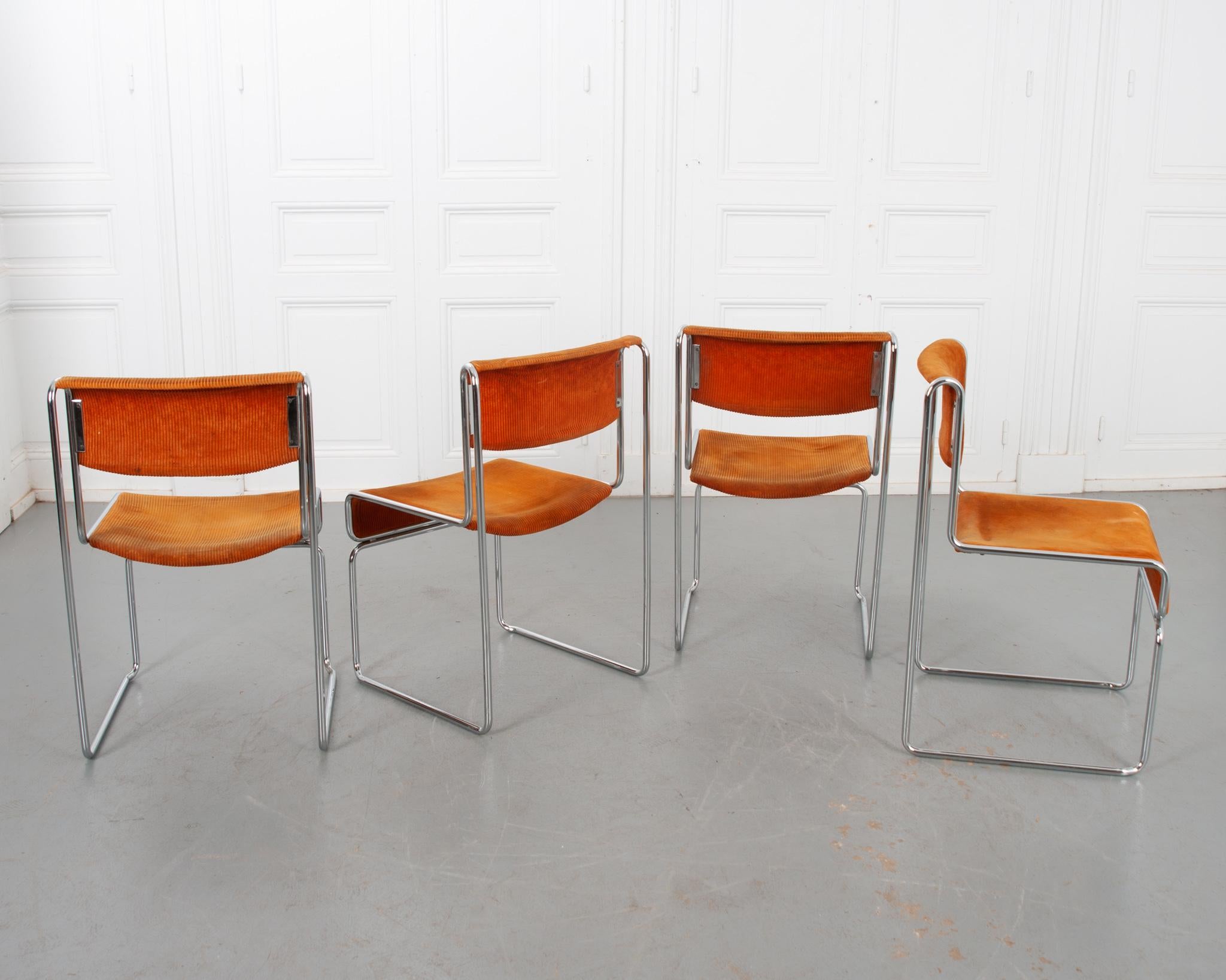 Set of 4 German Mid-Century Modern Dining Chairs 7