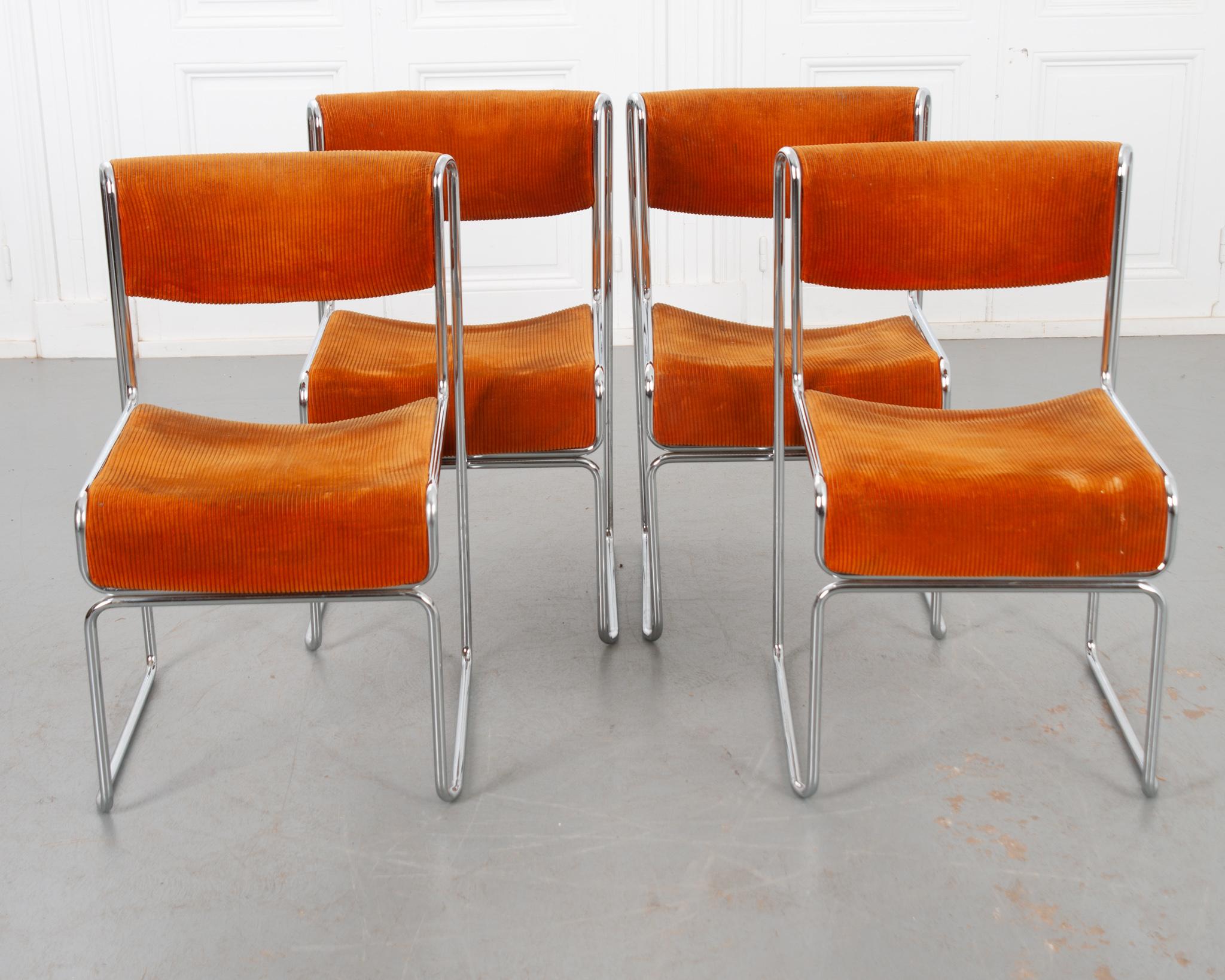 Set of 4 German Mid-Century Modern Dining Chairs 1