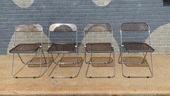 Set of 4 Giancarlo Piretti "Plia" Folding Chairs for Anonima Castelli, 1970s