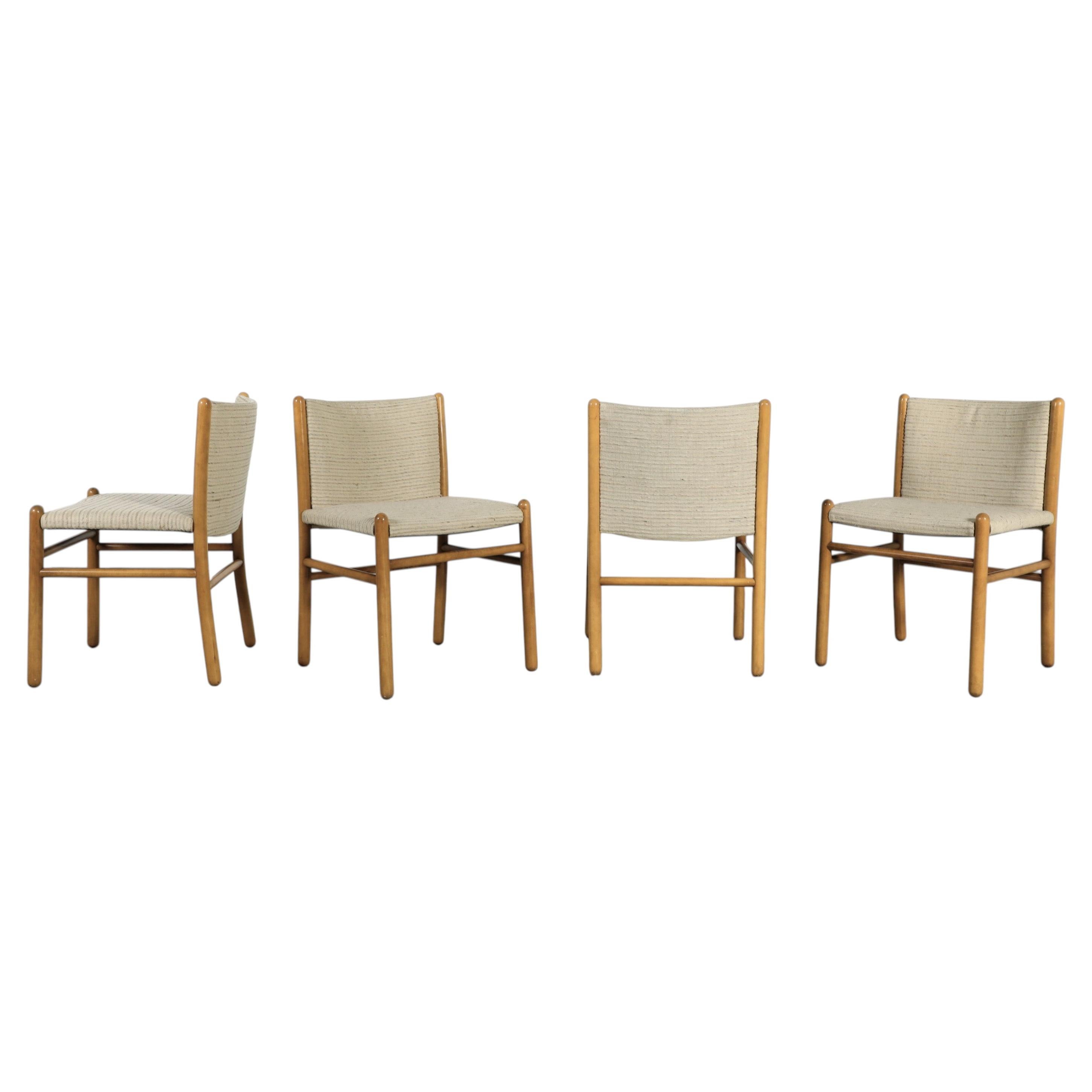 Set of 4 Gianfranco Frattini 'Nuela' Chairs for Lema SpA, 1970s For Sale