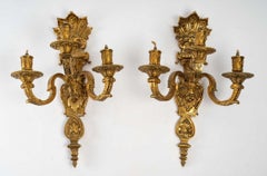 Set of 4 Gilt Bronze Wall Lights