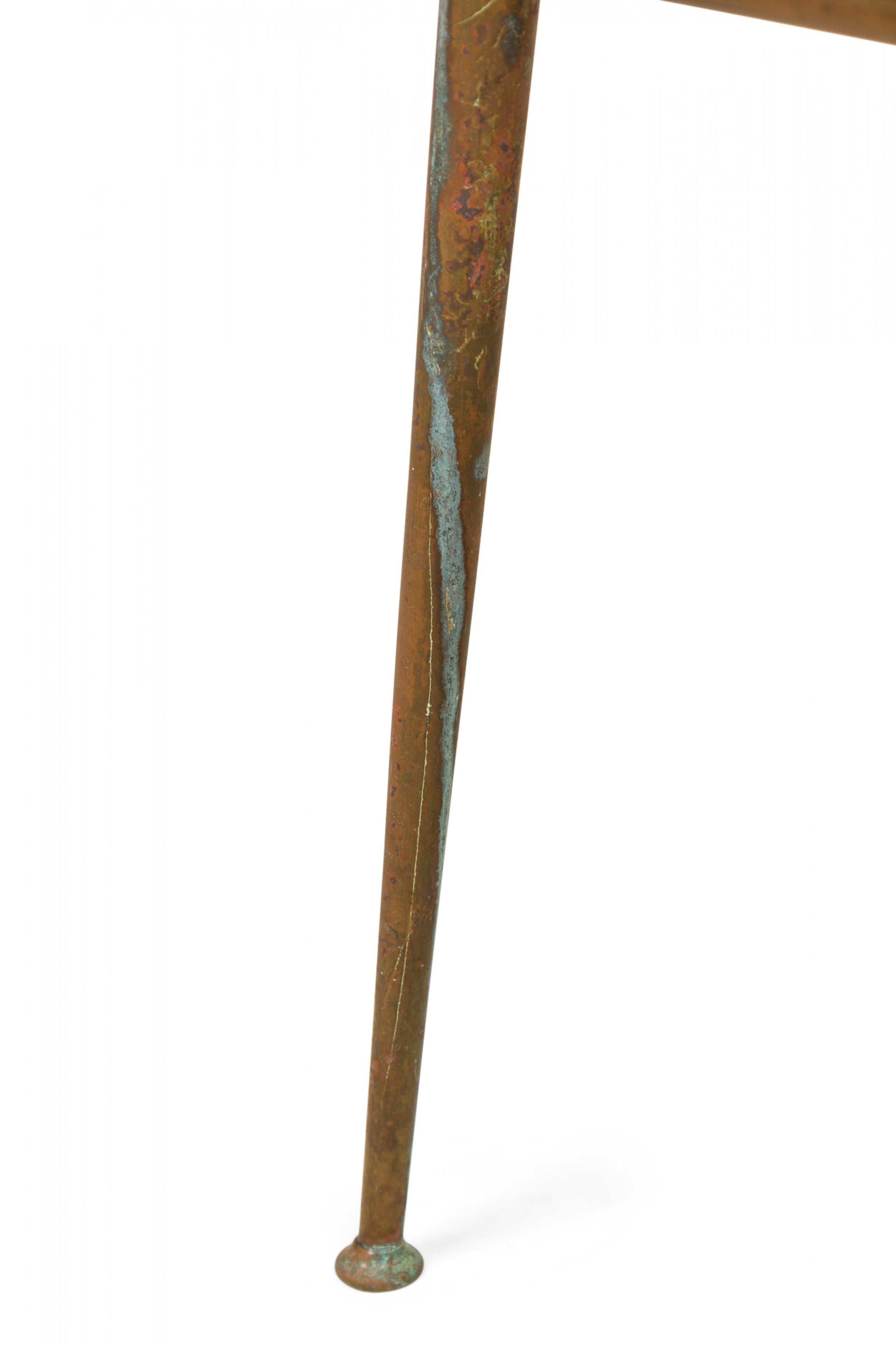 Set di 4 sedie Gio Ponti con struttura in ottone con ruota di nave del Medioevo in vendita 6