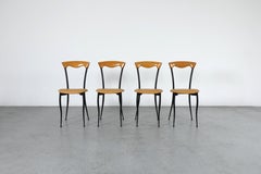 Juego de 4 sillas de comedor estilo Gio Ponti "Isoline" de Fasem, Italia, años 80