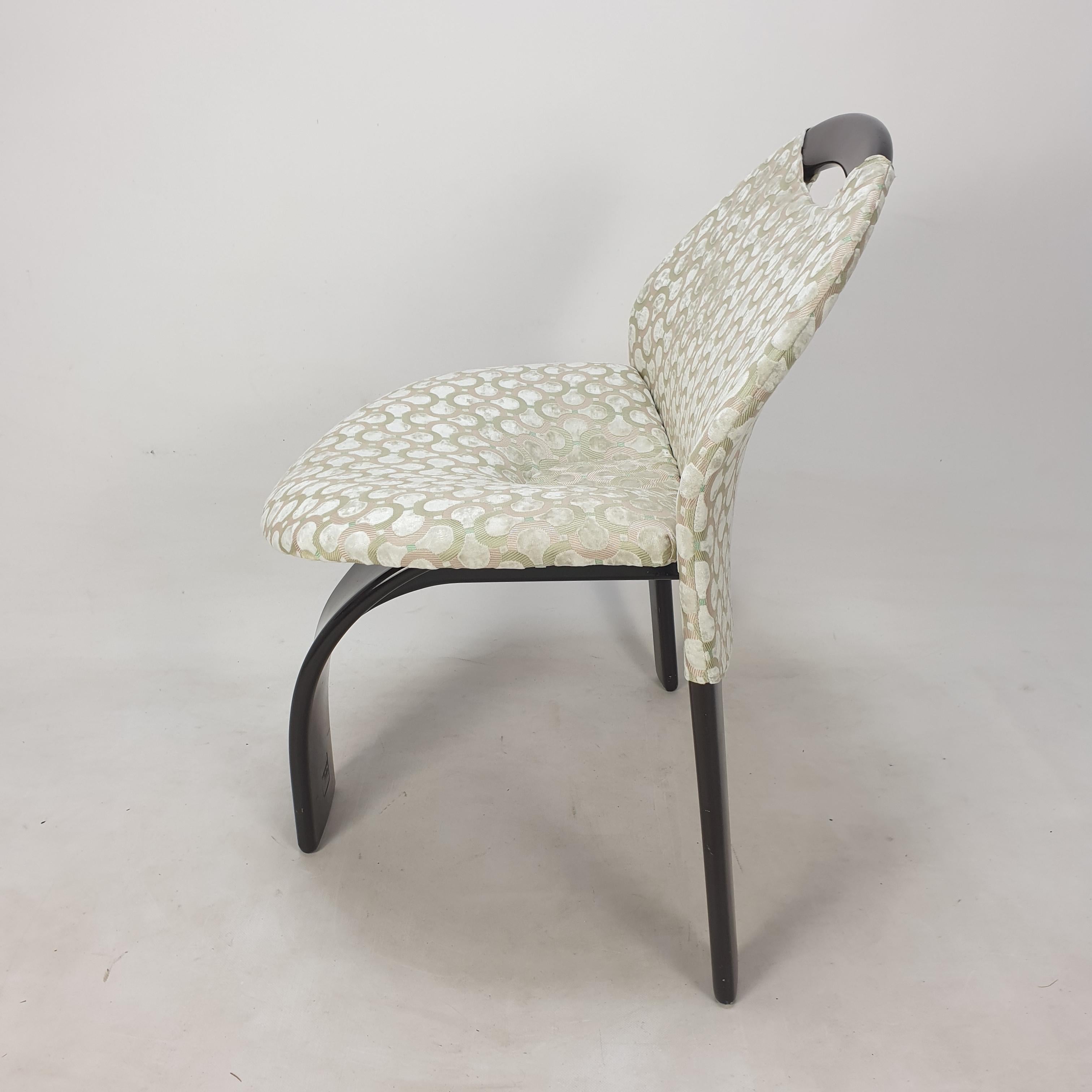 Plastique Ensemble de 4 chaises à voile Giovanni Offredi de Saporiti, Italie, 1973 en vente