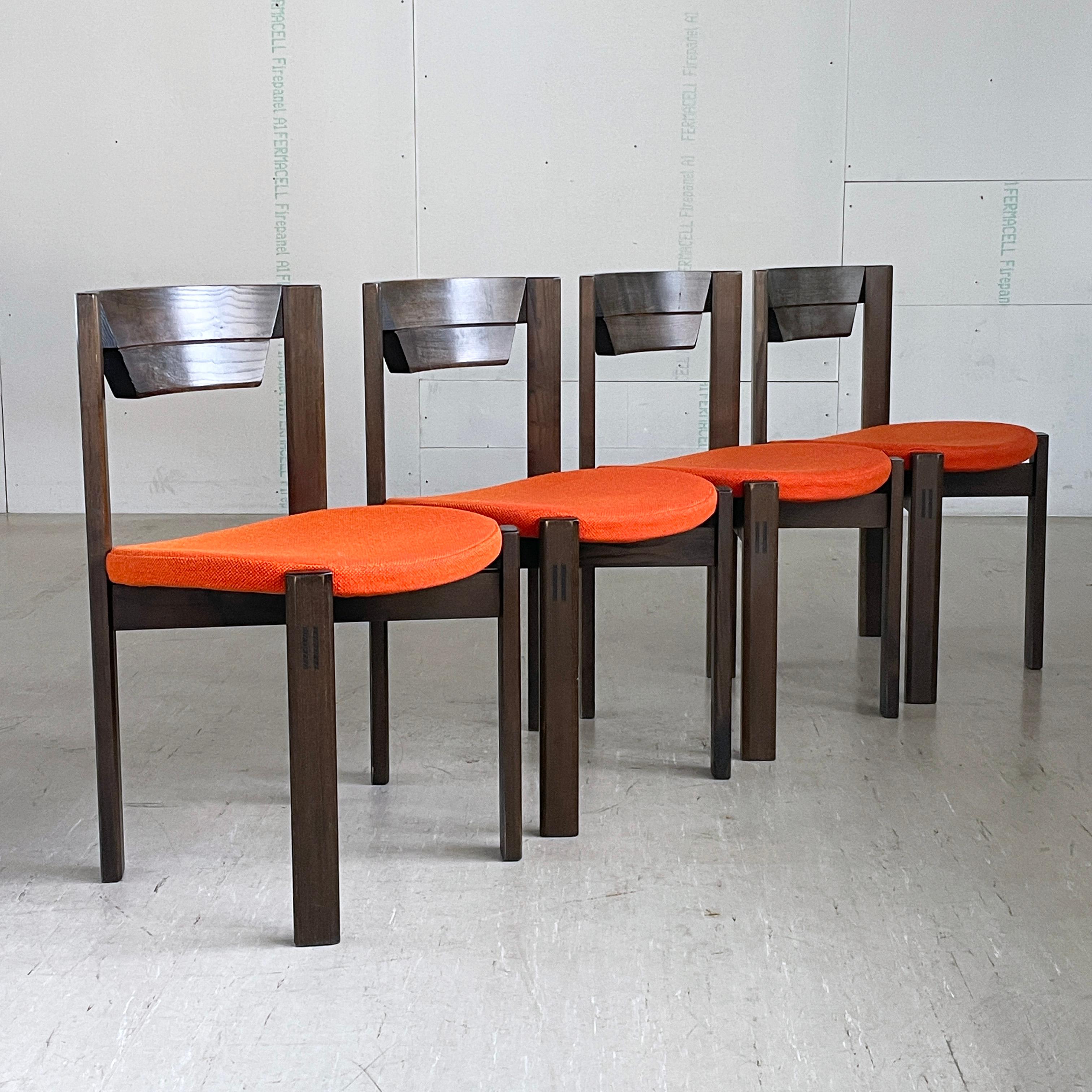 Set di 4 sedie da pranzo Girsberger di Fritz Makiol, 1973 in vendita 3