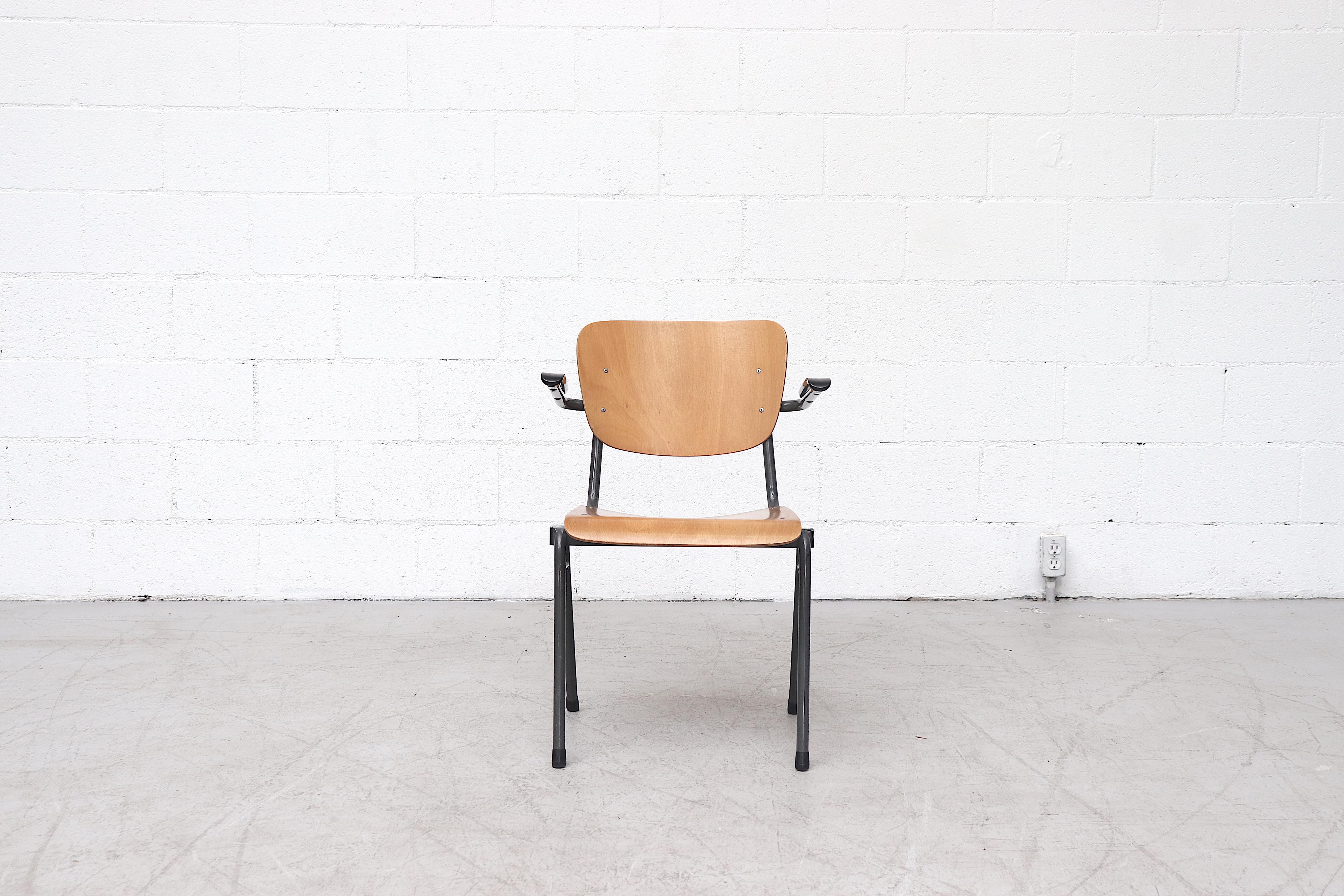 wooden school chairs with arms