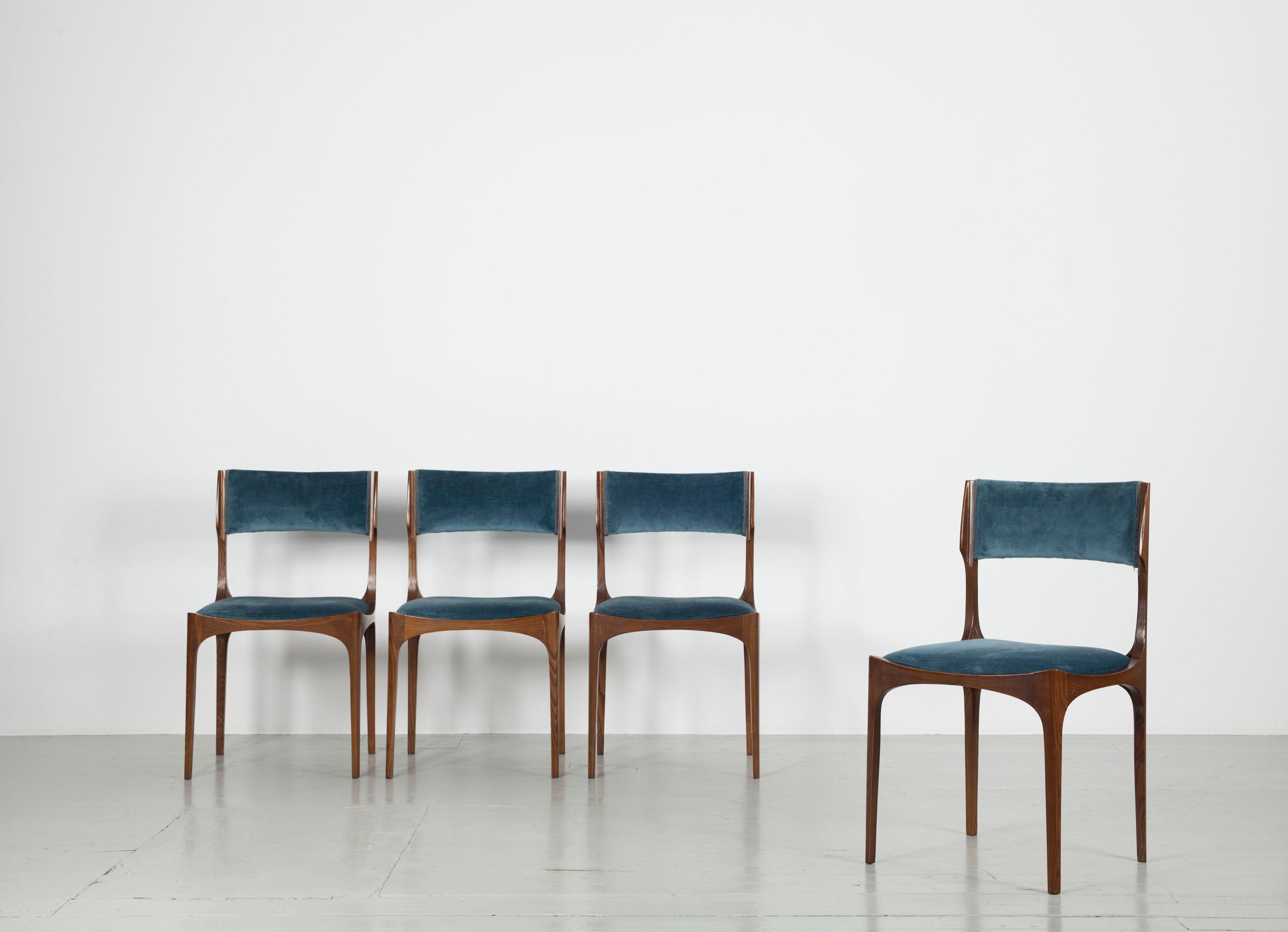 Set of 4 Giuseppe Gibelli Elisabetta Chairs, Sormani, Italy, 1963 6