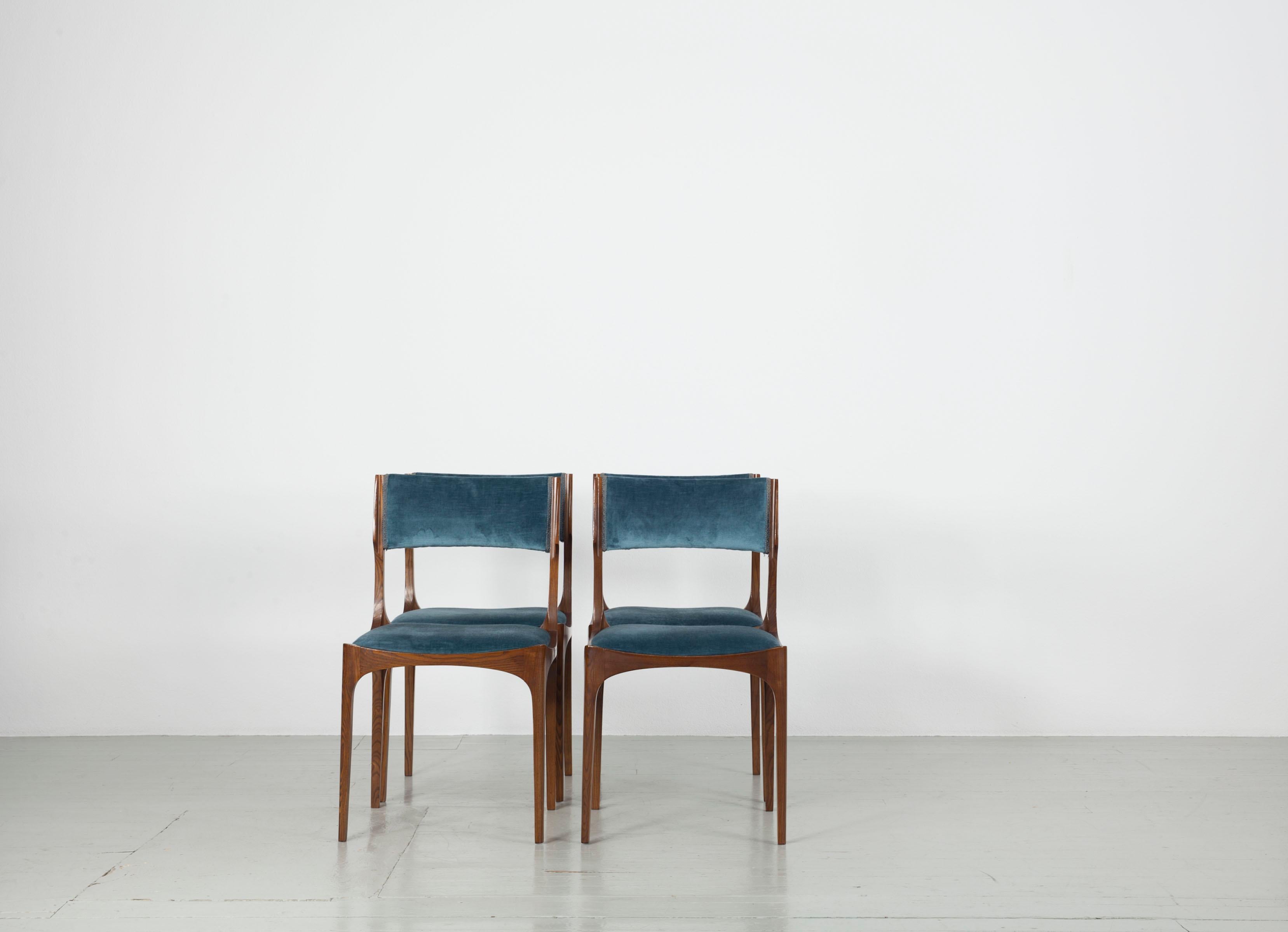 Set of 4 Giuseppe Gibelli Elisabetta Chairs, Sormani, Italy, 1963 7