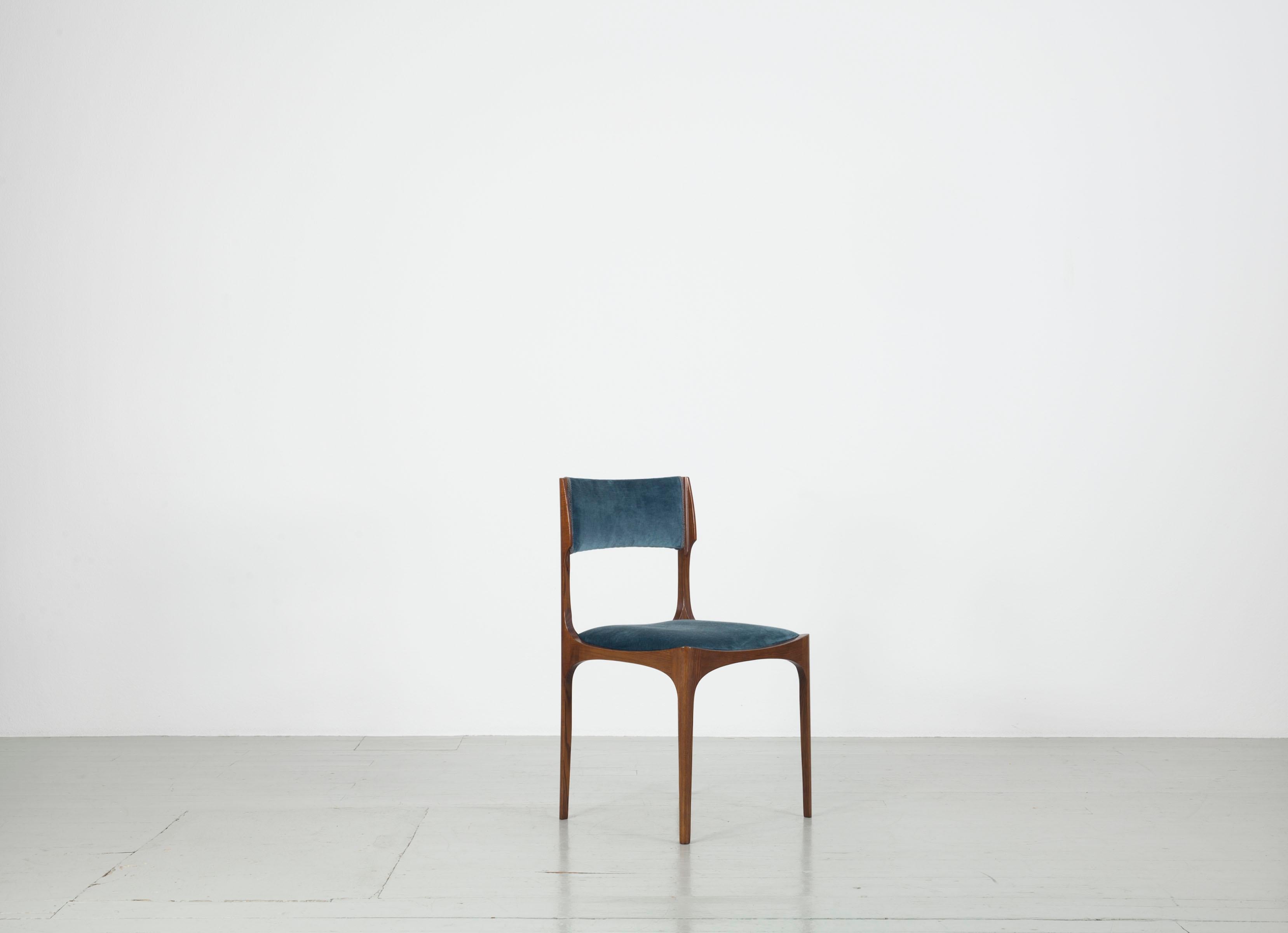 Mid-Century Modern Set of 4 Giuseppe Gibelli Elisabetta Chairs, Sormani, Italy, 1963