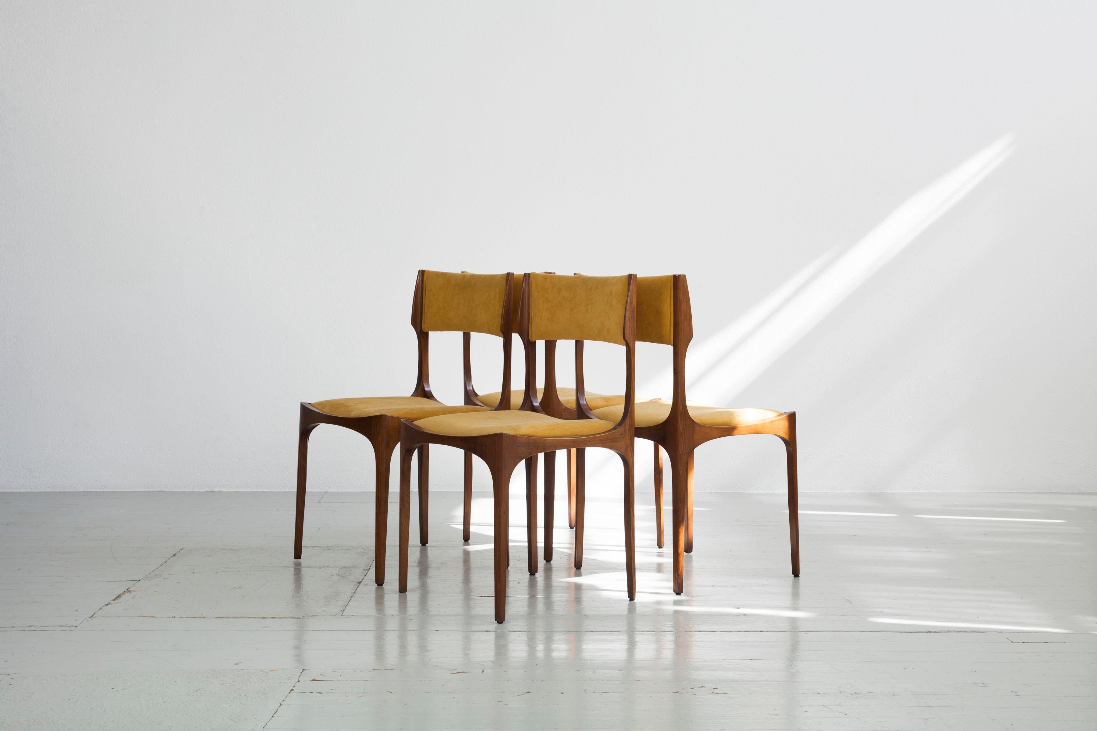 Set of 4 Giuseppe Gibelli Elisabetta Chairs, Sormani, Italy, 1963 In Good Condition In Wolfurt, AT