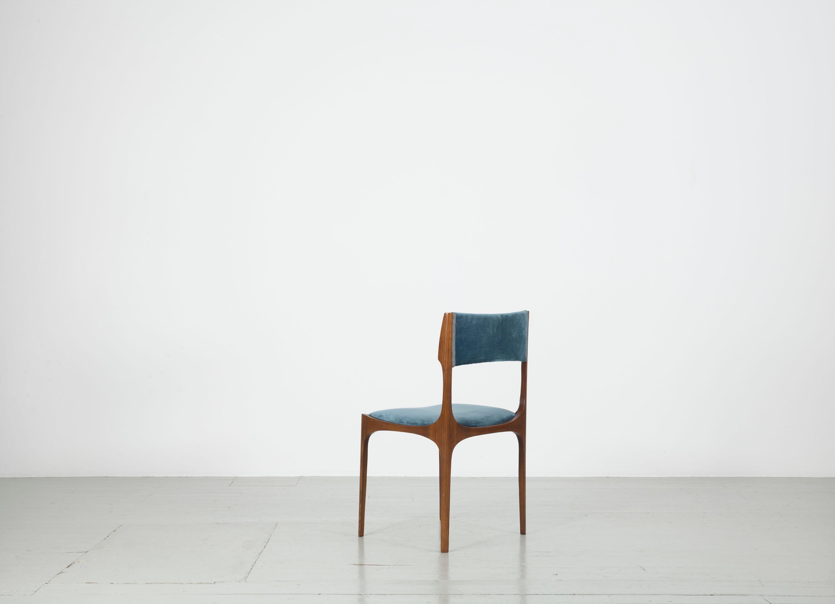 Fabric Set of 4 Giuseppe Gibelli Elisabetta Chairs, Sormani, Italy, 1963