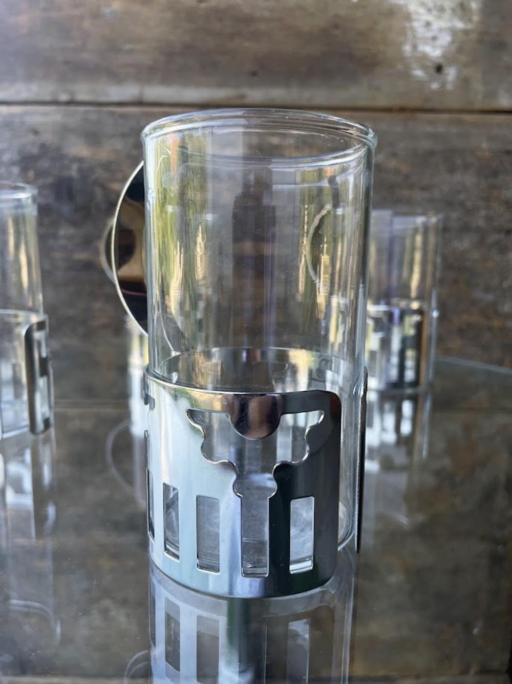 Moderne Ensemble de 4 tasses en verre Design/One pour Bodum 1980 en vente