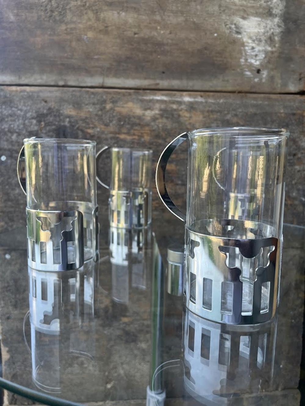 Ensemble de 4 tasses en verre Design/One pour Bodum 1980 Bon état - En vente à Debrecen, HU