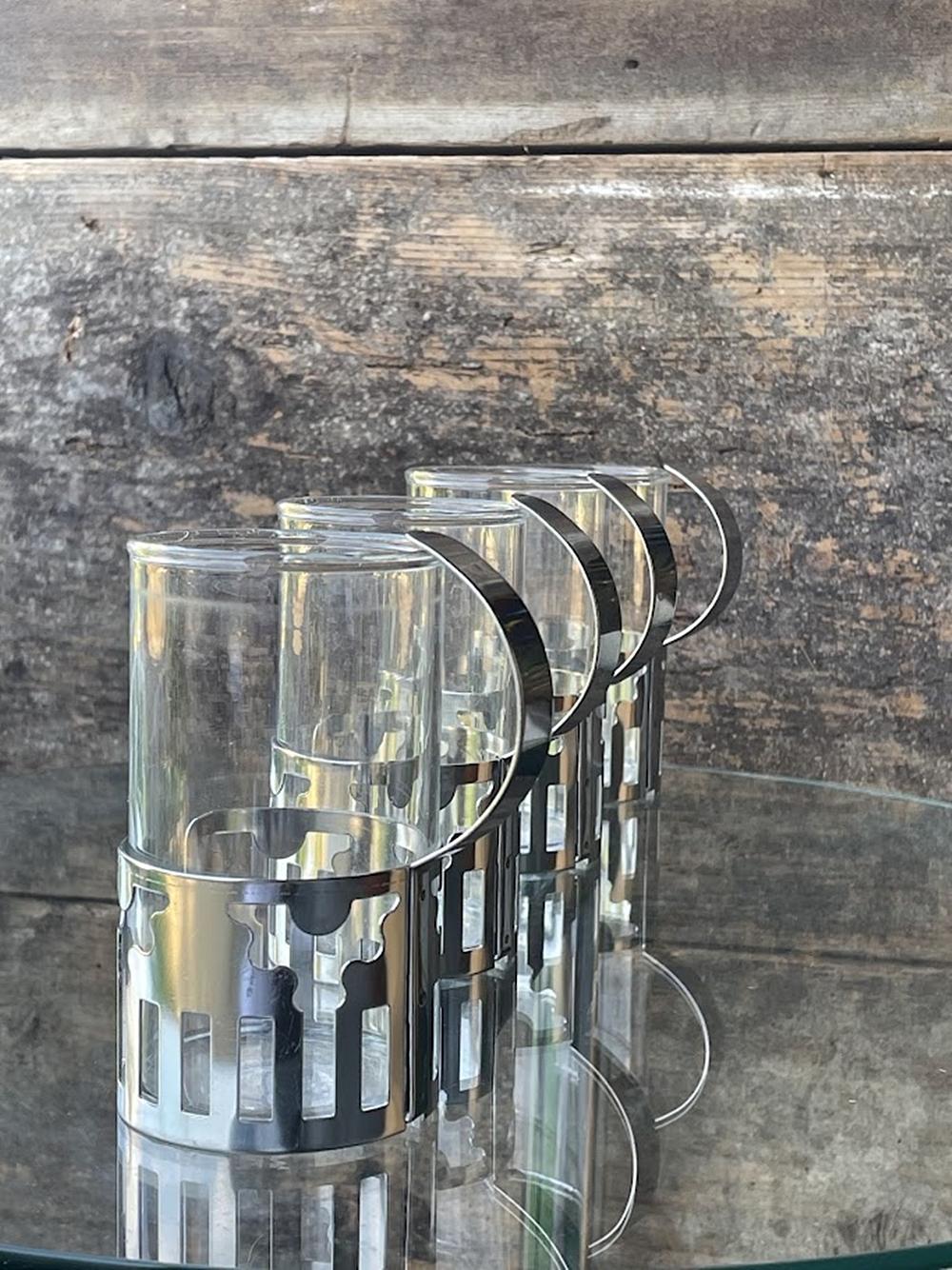 Ensemble de 4 tasses en verre Design/One pour Bodum 1980 en vente 2