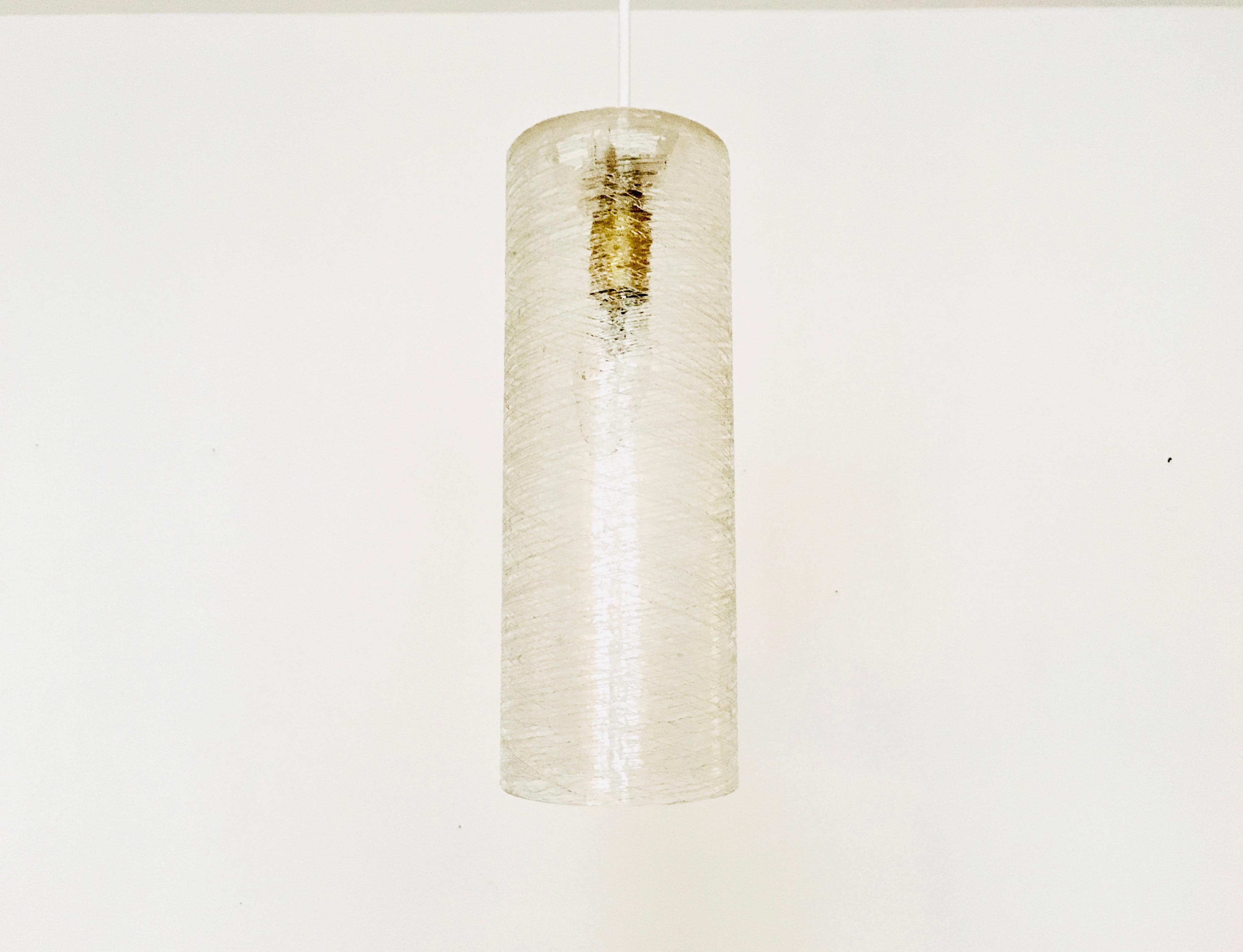 Extremely beautiful crystal glass pendant lamps from the 1950s.
The lamp impresses with its design and the particularly beautiful glittering light that it spreads.
Wonderful workmanship.

Manufacturer: Doria

Condition:

Very good vintage