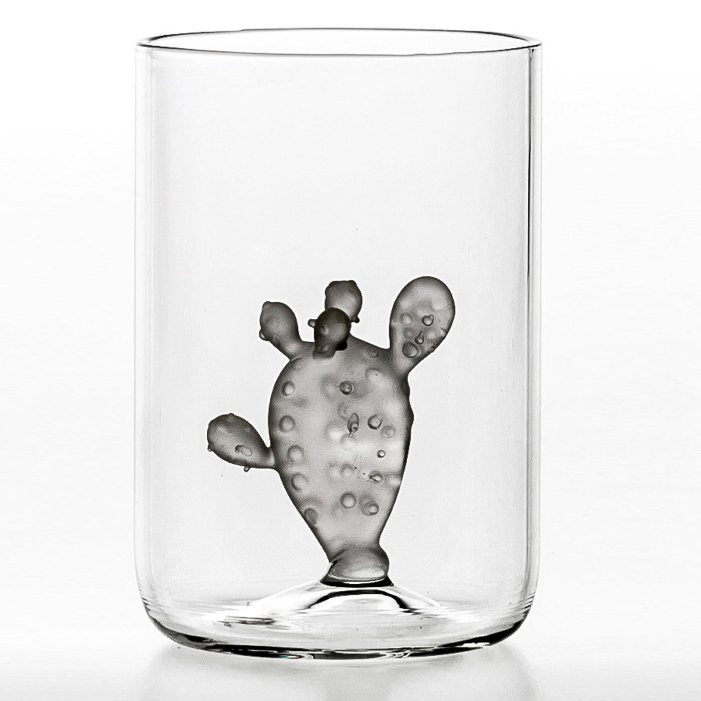 Italian Set of 4 Glasses and 1 Jug Cactus Collection For Sale