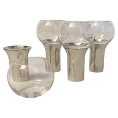 Set of 4 Glasses by Roger Tallon for Daum, from the 3T Serie, France, 1960s