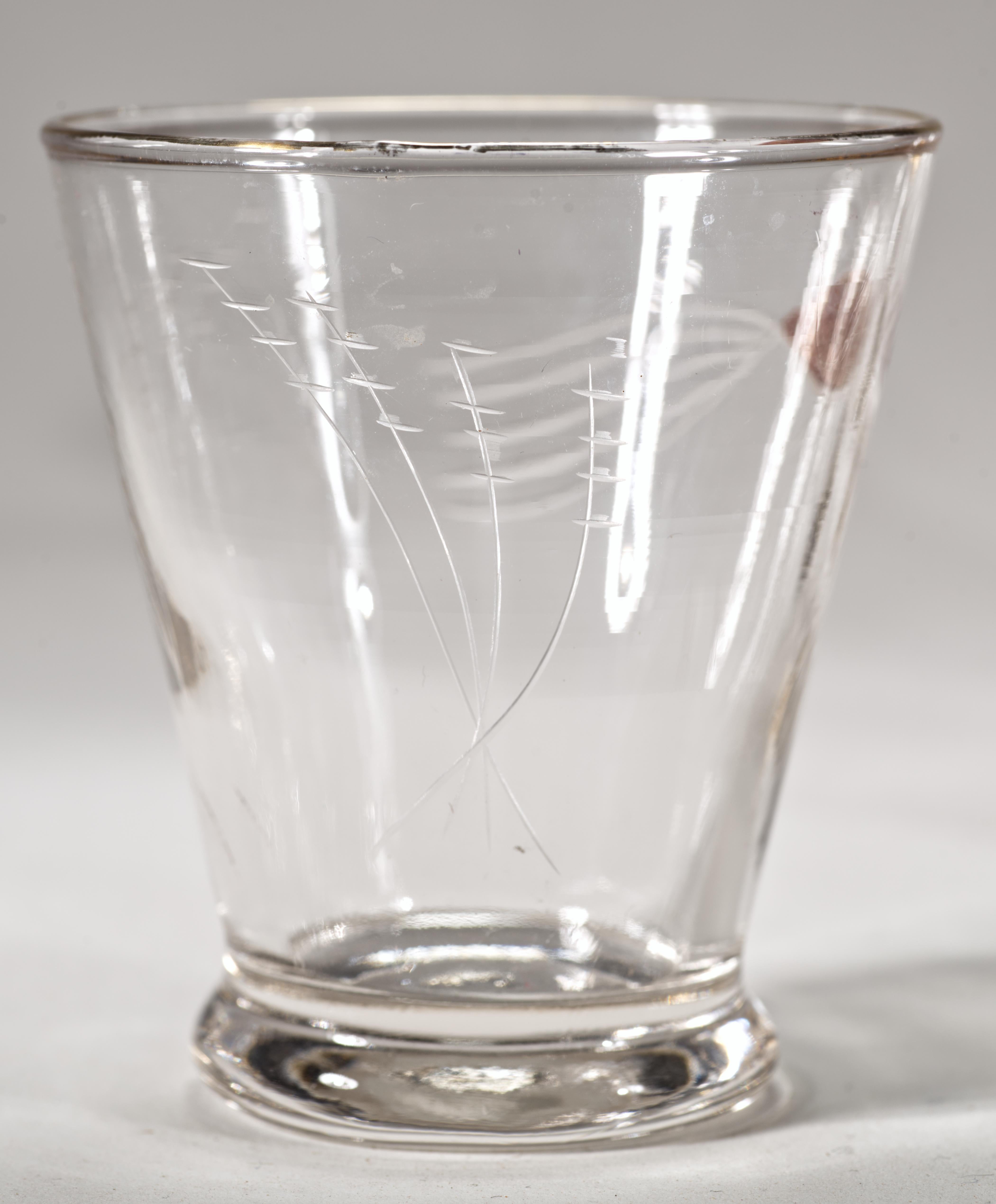 Juego de 4 Vasos de Estilo Moderno Escandinavo, Decoración de Peces Grabados en Oro en venta 1
