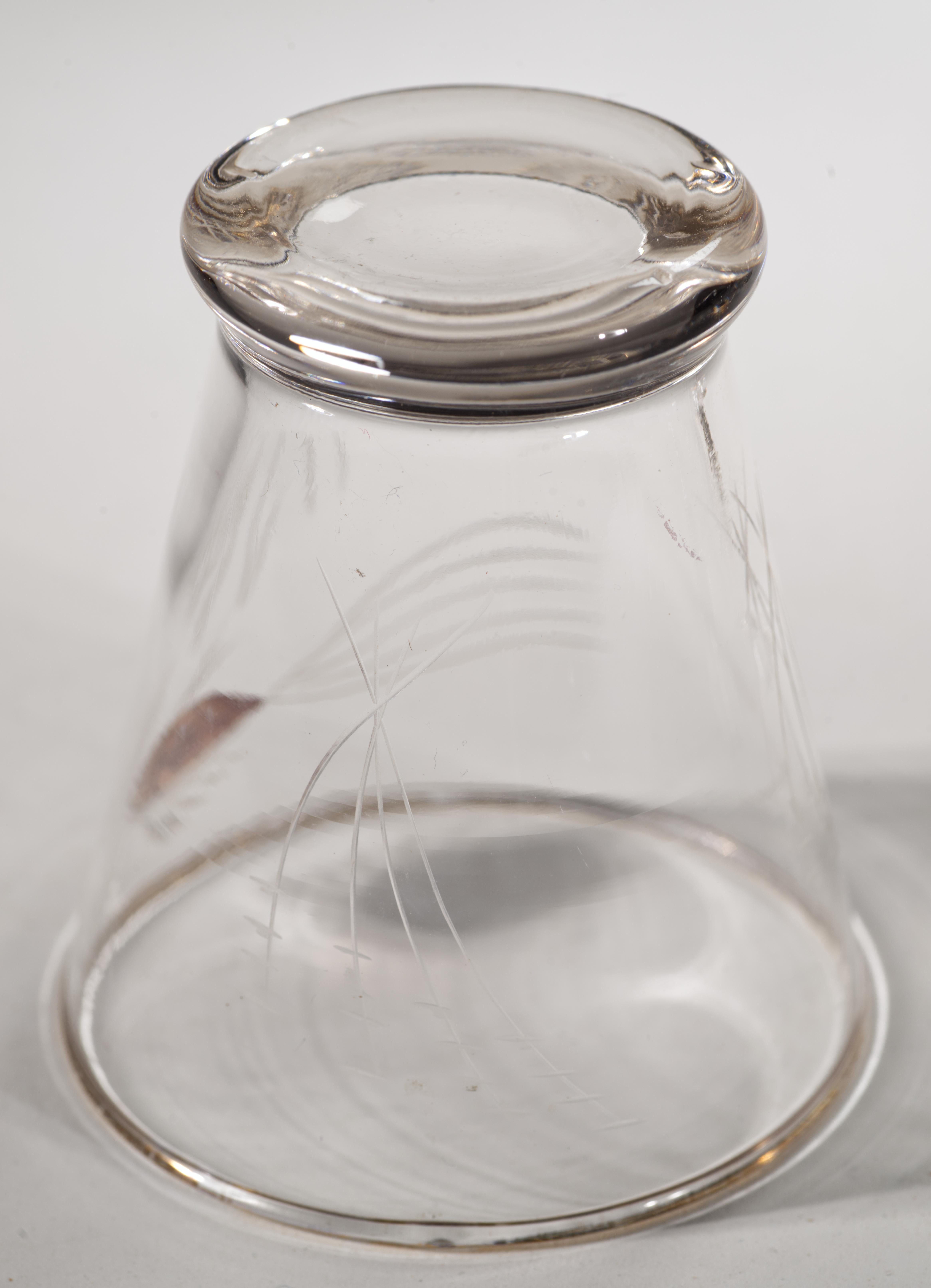 Juego de 4 Vasos de Estilo Moderno Escandinavo, Decoración de Peces Grabados en Oro en venta 2