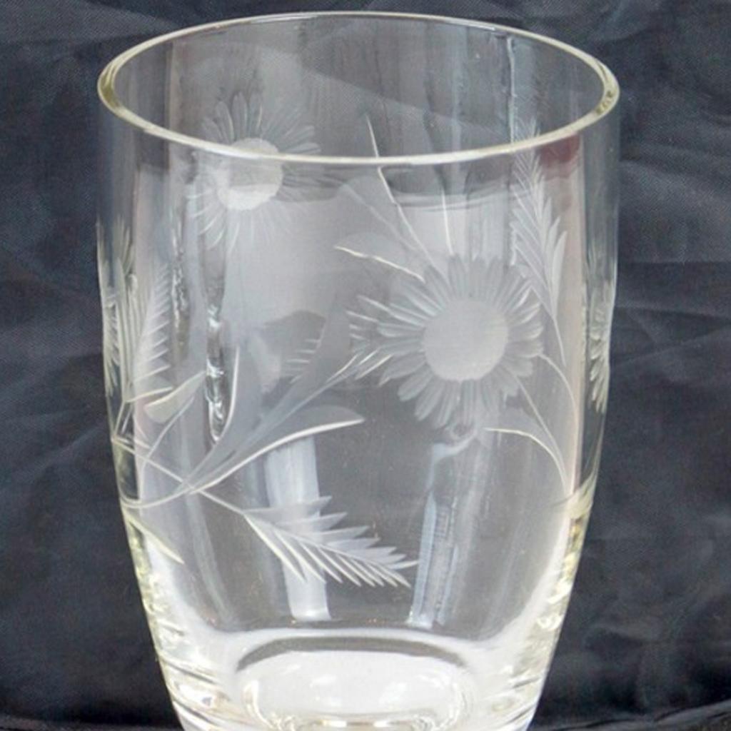 Art Deco Set of 4 Glasses with Floral Decoration, circa 1920-1930