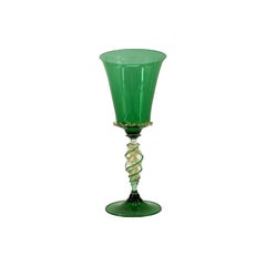 Set of 4 Goblets, Handmade in Murano Art Glass, Collectible and Rare