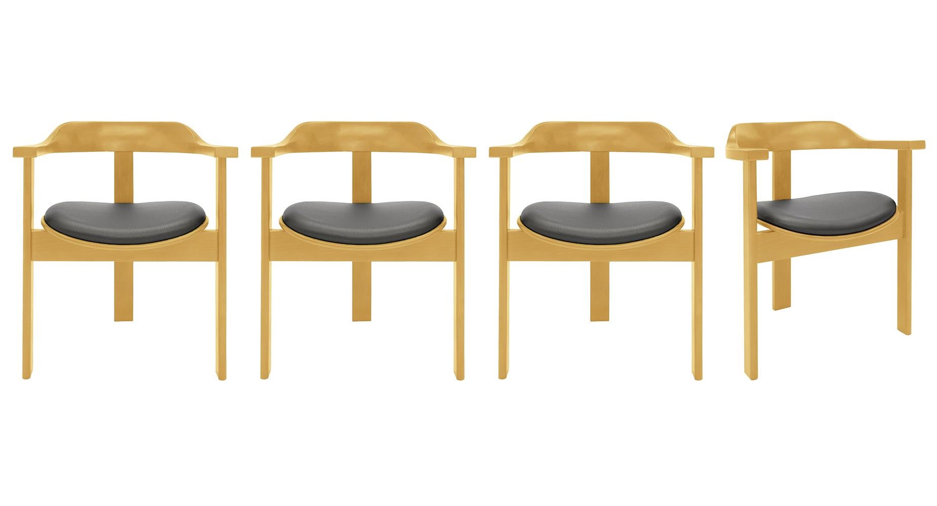 Satz von 4 goldenen Haussmann-Sesseln von Robert & Trix Haussmann, Design, 1964