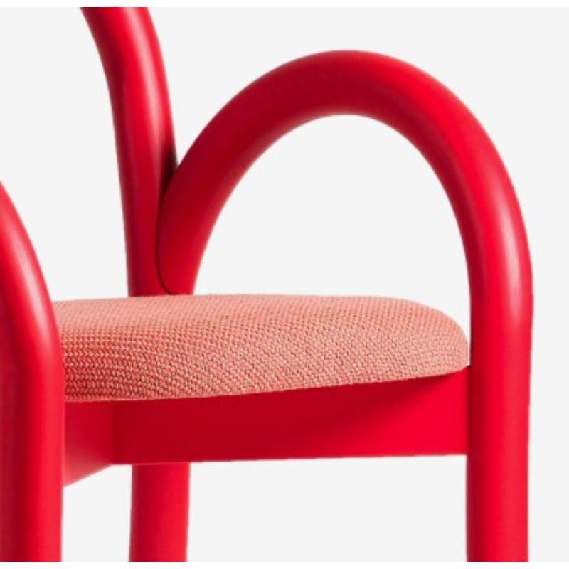 Postmoderno Set di 4 poltrone Goma, rosso di Made by Choice in vendita
