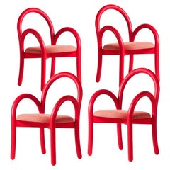 Set of 4, Goma Armchairs, Red by Made By Choice