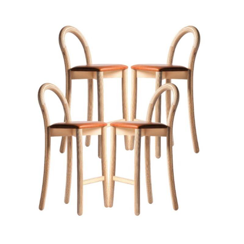 Set of 4, Goma Bar Chairs by Made By Choice For Sale 7