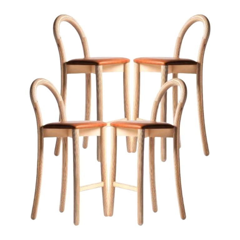 Set of 4, Goma Bar Chairs by Made By Choice For Sale