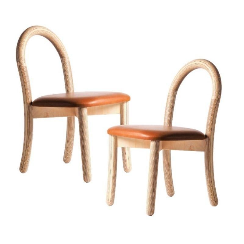Birch Set of 4, Goma Dining Chairs by Made By Choice For Sale