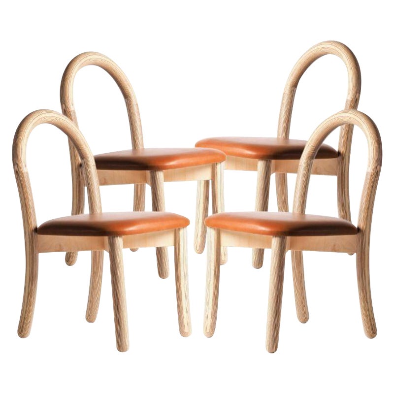 Set of 4, Goma Dining Chairs by Made By Choice For Sale