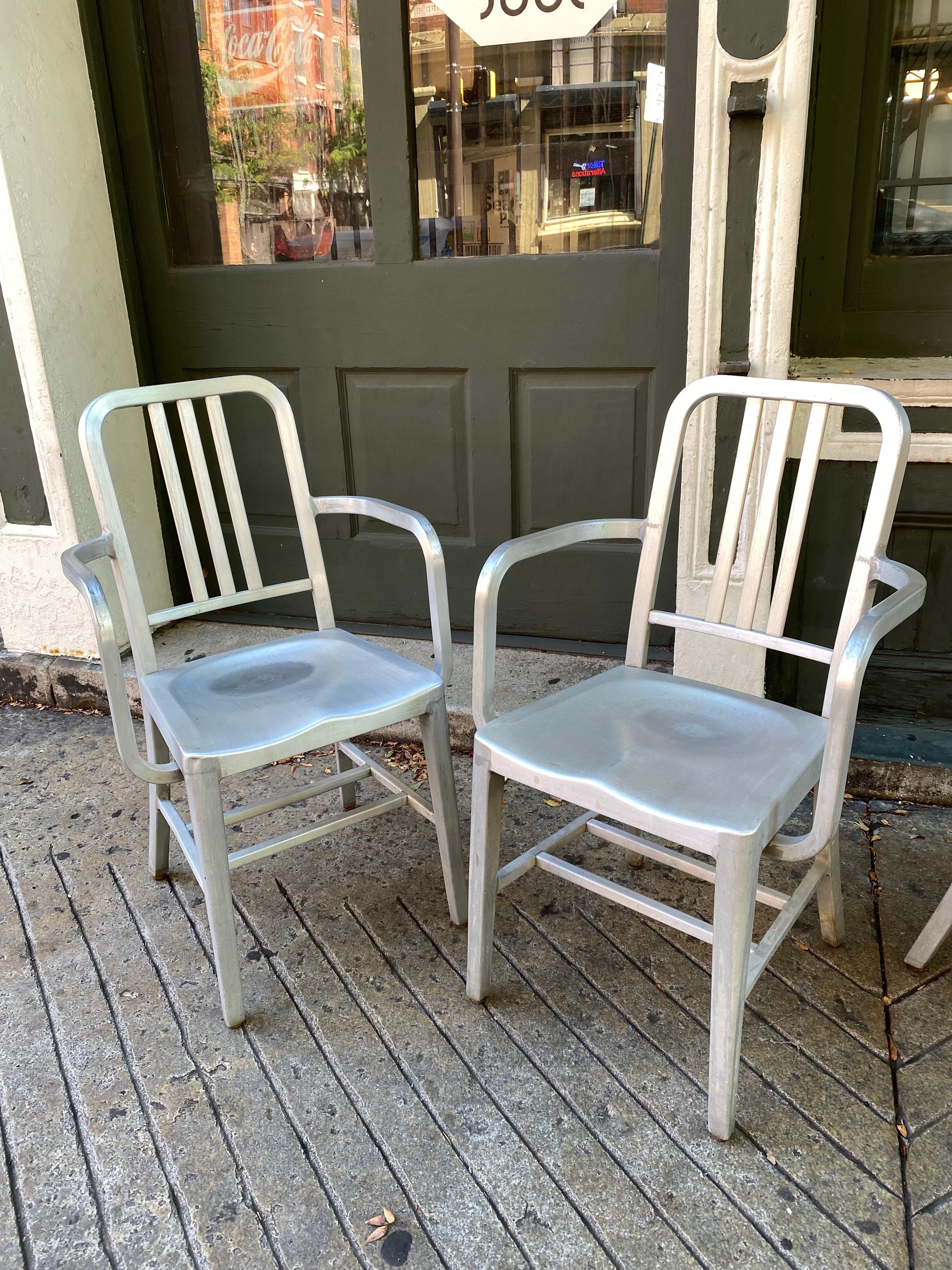 Original Set of 4 GoodForm armchairs. Overall pretty nice condition, water sat in a couple seats as seen in photos. Could be polished out or enjoy the patina of this Classic chair!