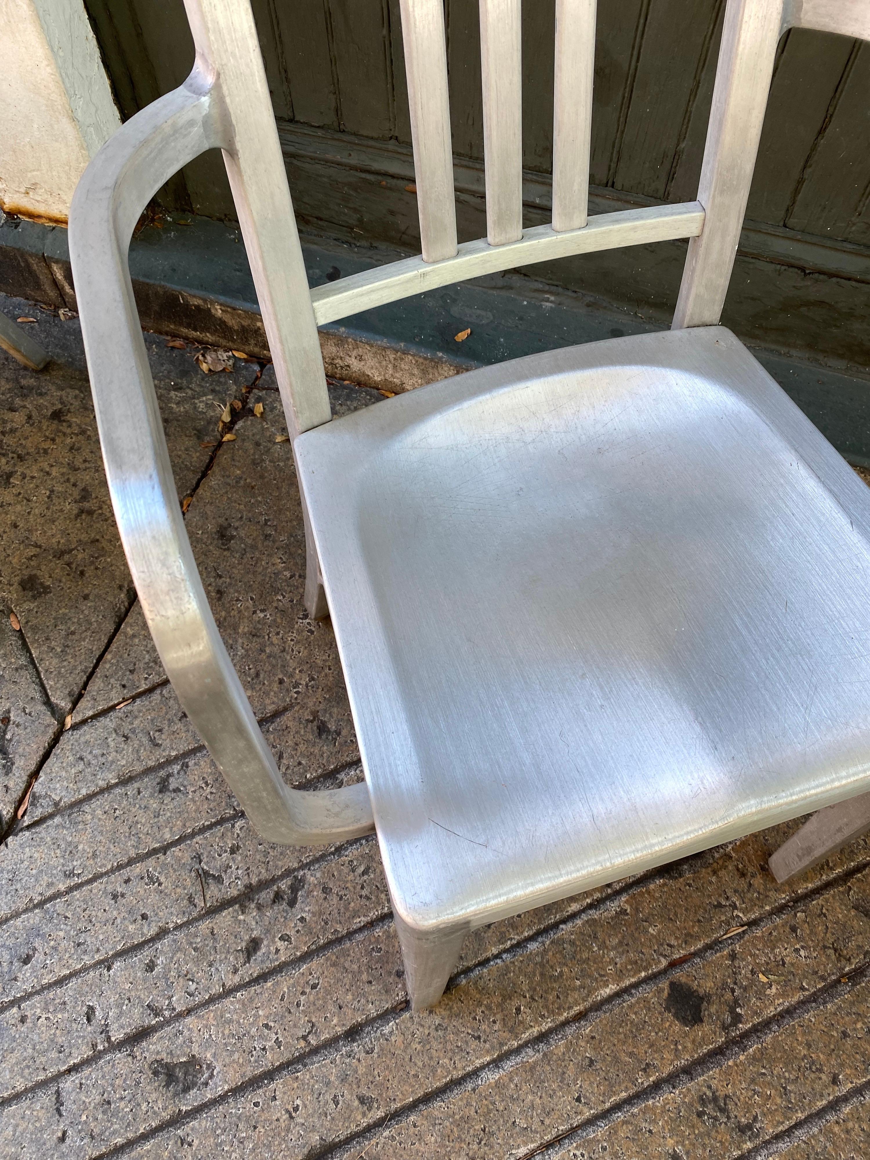Set of 4 GoodForm Aluminum Armchairs In Good Condition In Philadelphia, PA