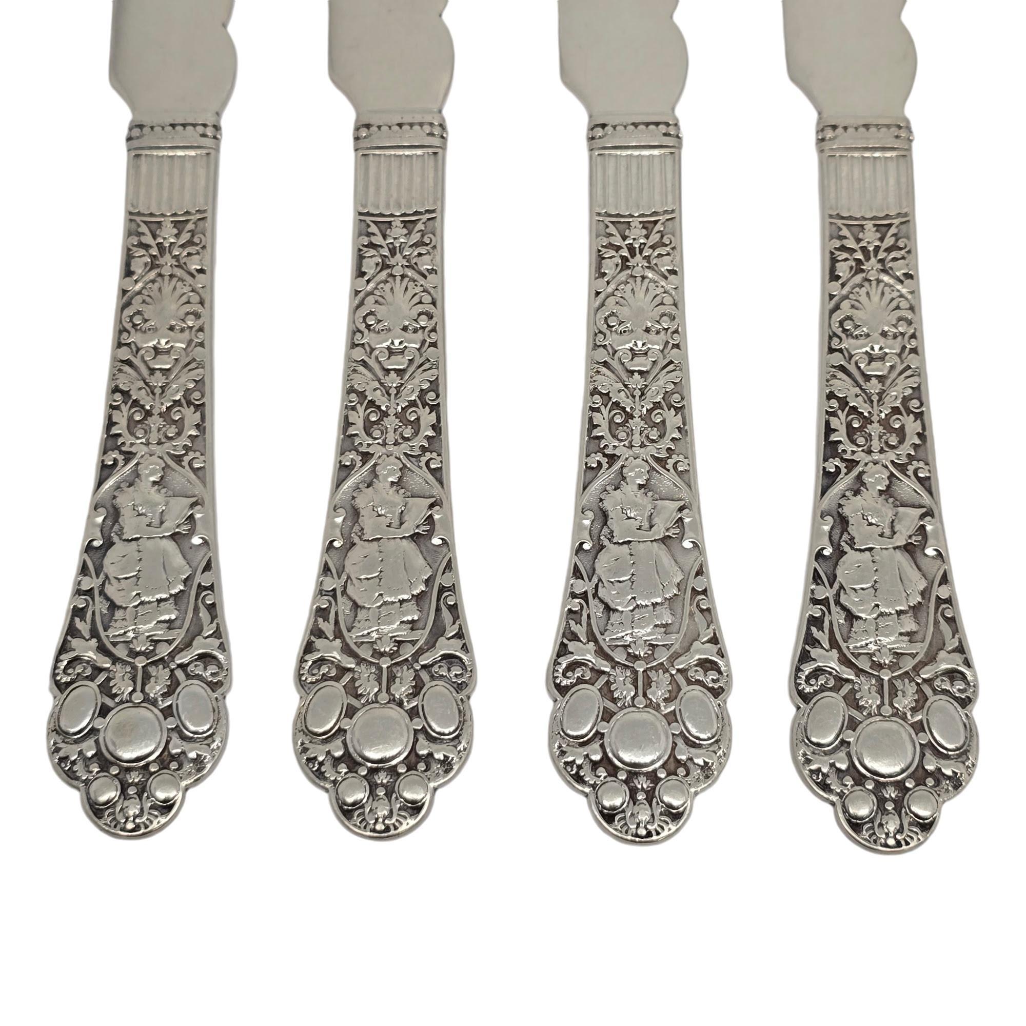 da uomo o donna Set di 4 spargitori Gorham Medici Old Sterling Silver a manico piatto da 6,5