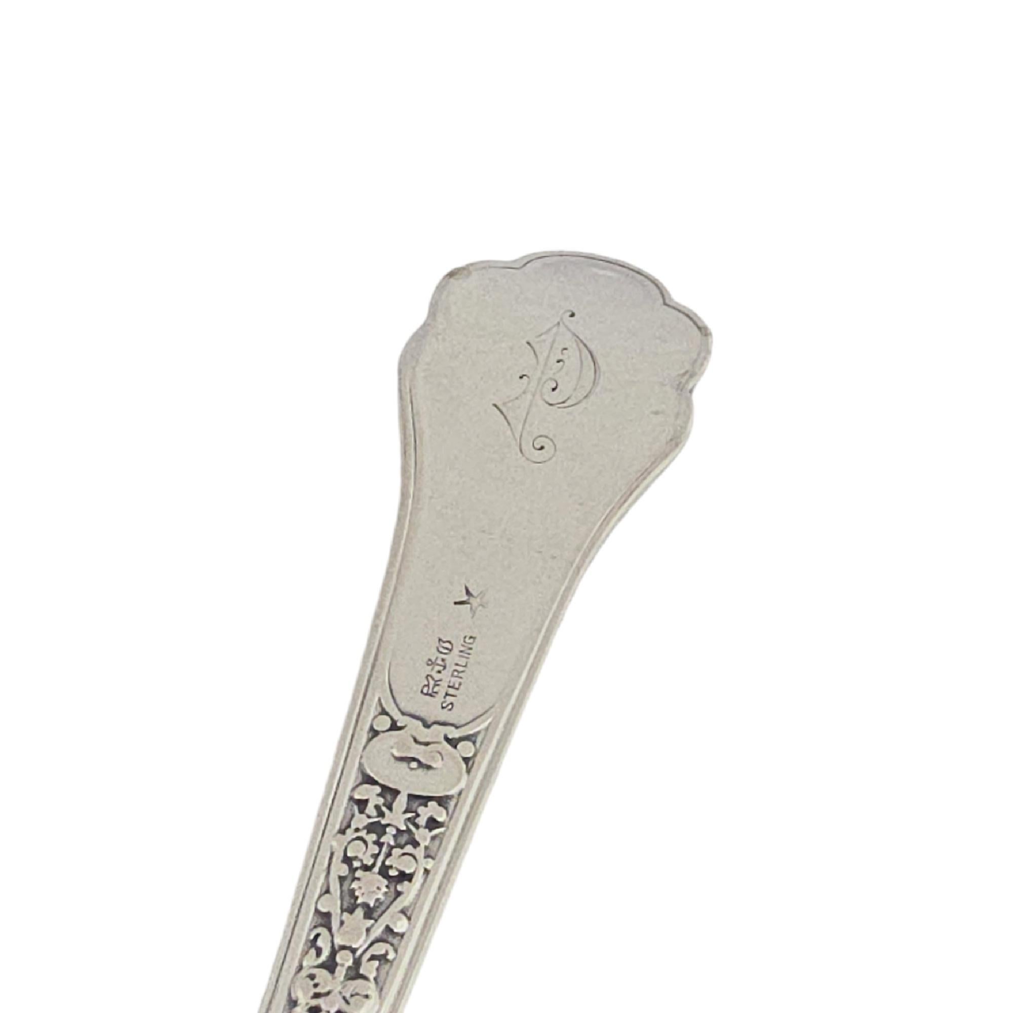 Set di 4 cucchiaini da tè Gorham Medici Old Sterling Silver c/Mono  5 7/8