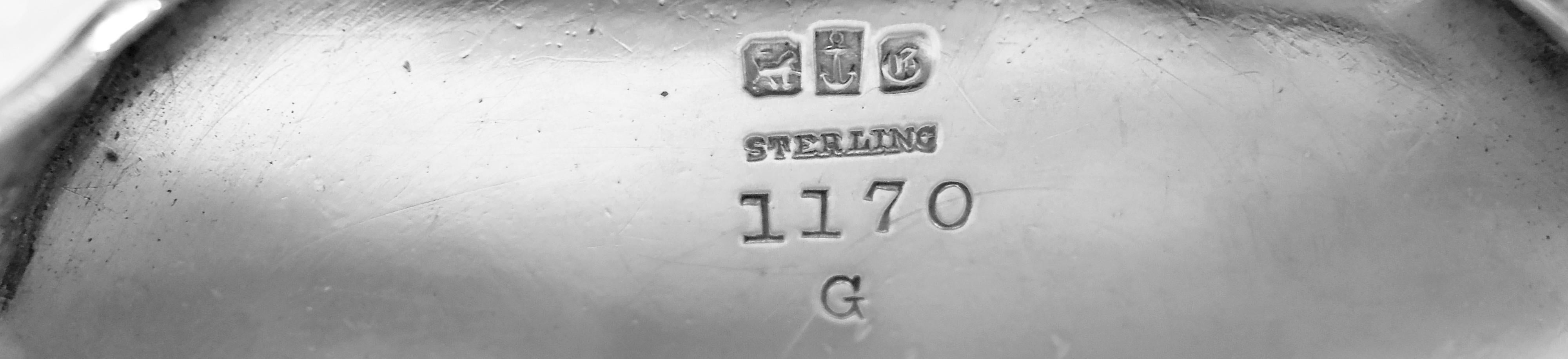 Set of 4 Gorham Sterling Silver Open Salts in Classical Aurora Pattern, 1873-74 For Sale 1