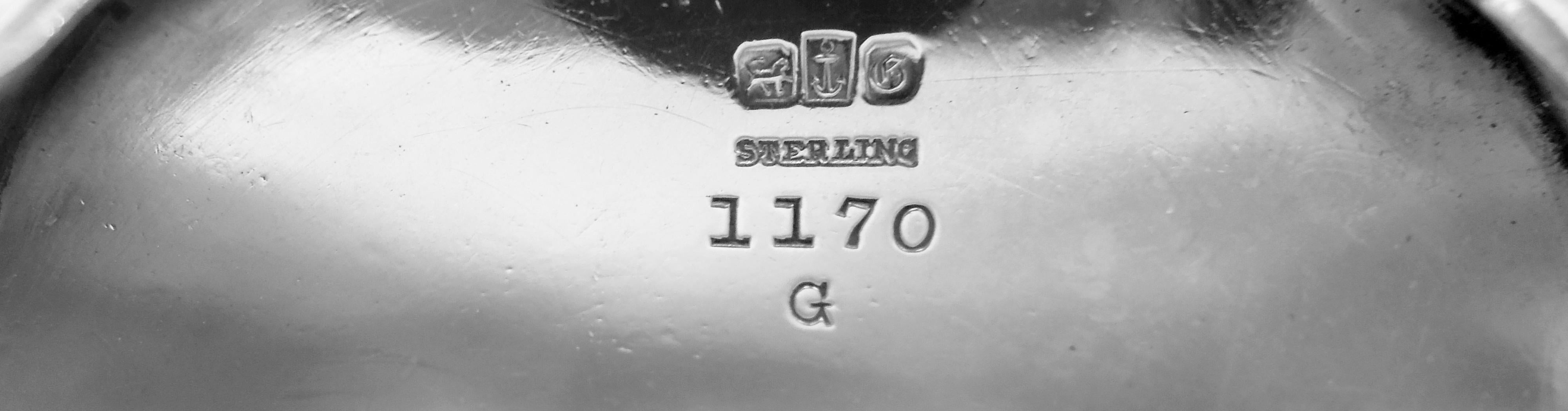 Set of 4 Gorham Sterling Silver Open Salts in Classical Aurora Pattern, 1873-74 For Sale 2